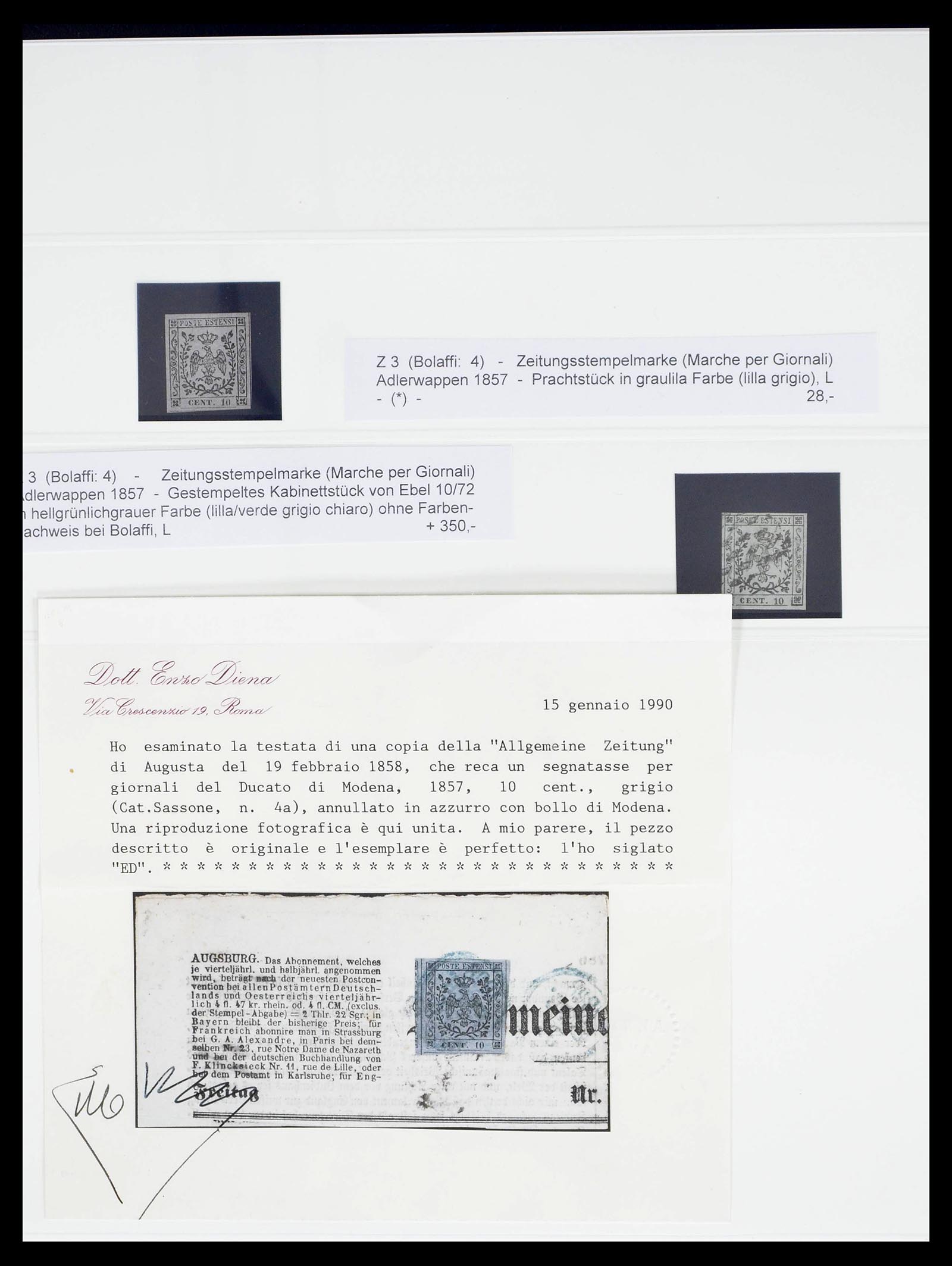 39204 0021 - Stamp collection 39204 Modena 1776 (!)-1859.