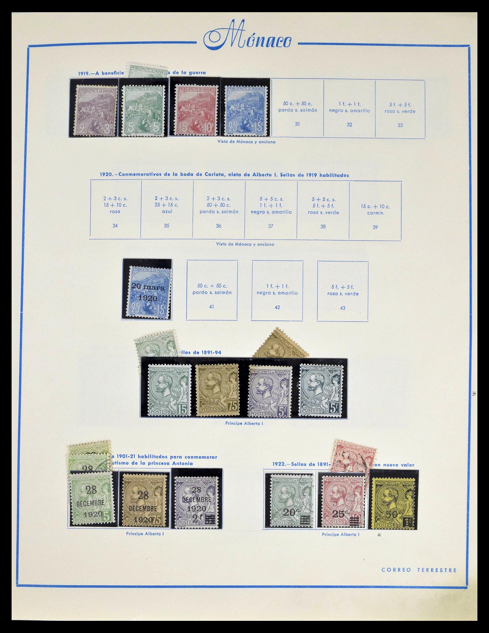 39205 0003 - Postzegelverzameling 39205 Monaco 1885-1982.