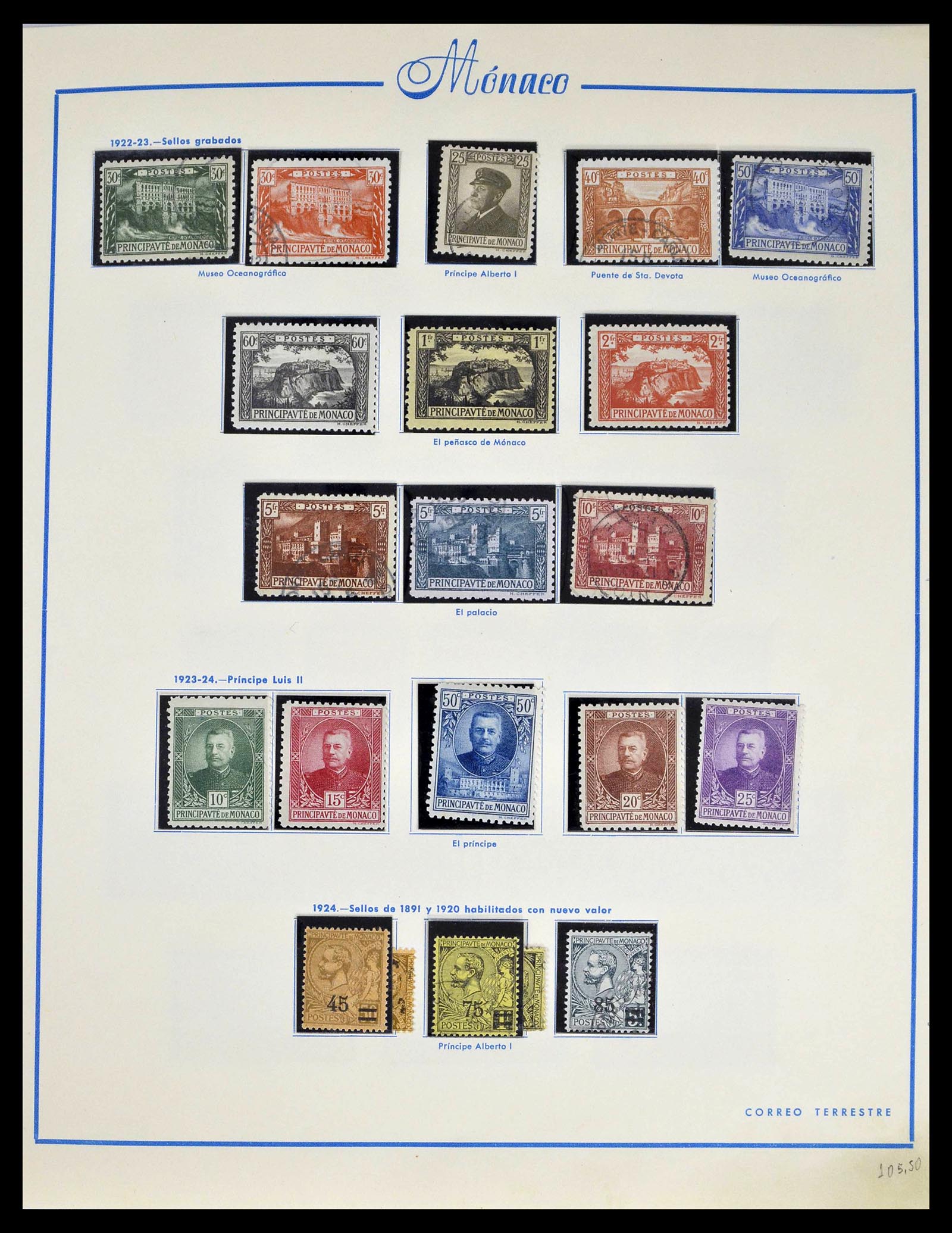 39205 0004 - Postzegelverzameling 39205 Monaco 1885-1982.