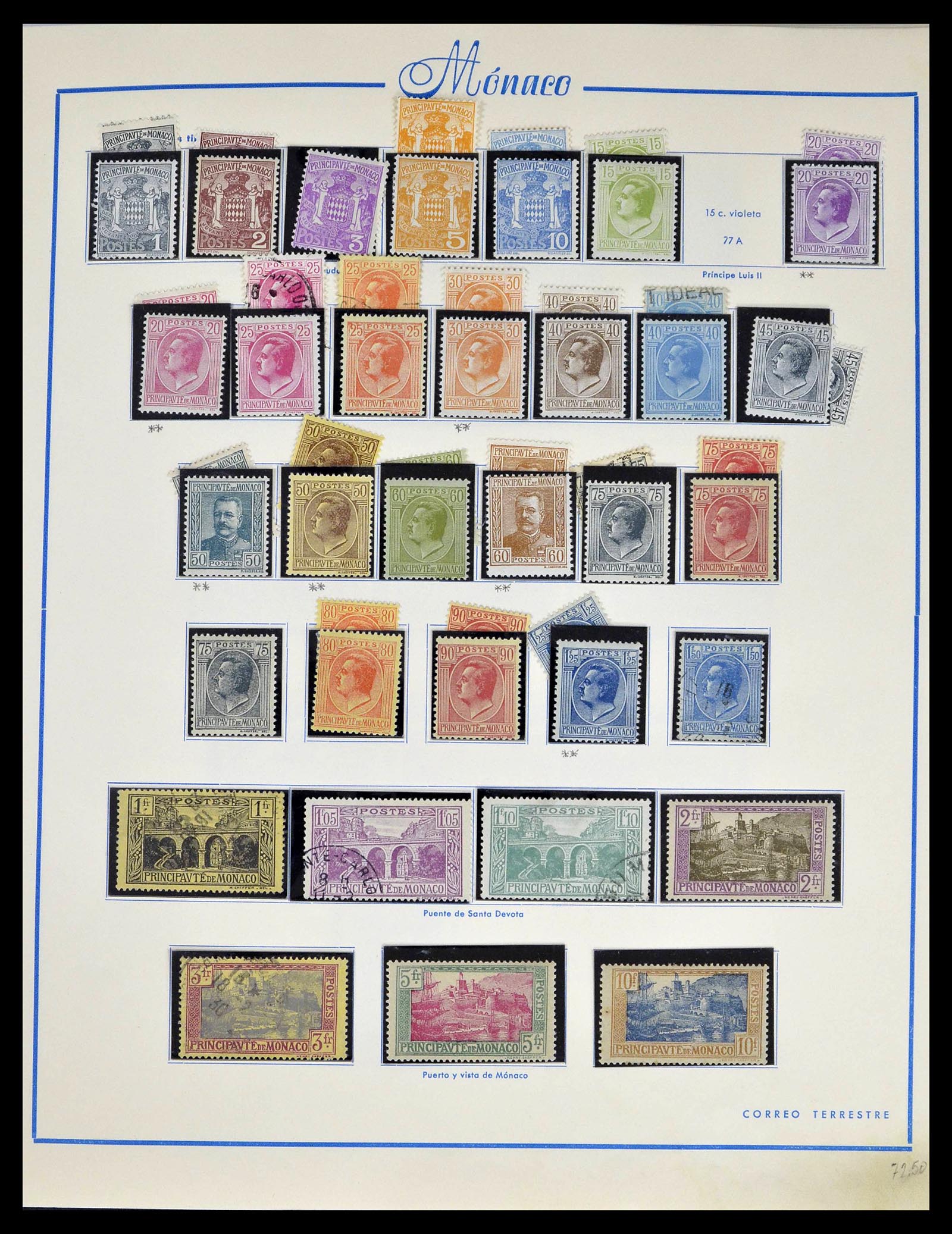 39205 0005 - Postzegelverzameling 39205 Monaco 1885-1982.