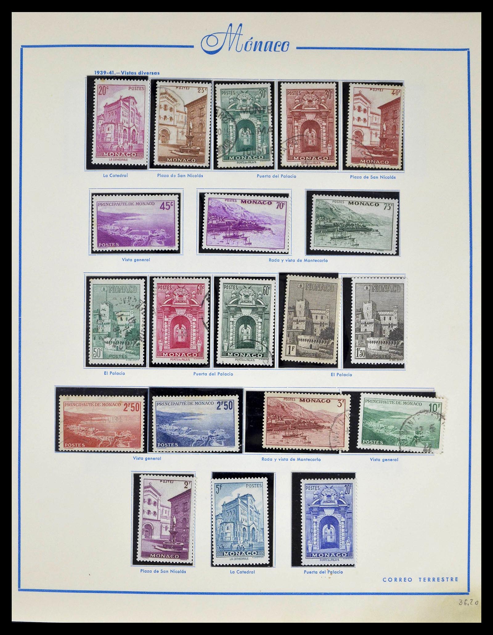 39205 0010 - Postzegelverzameling 39205 Monaco 1885-1982.