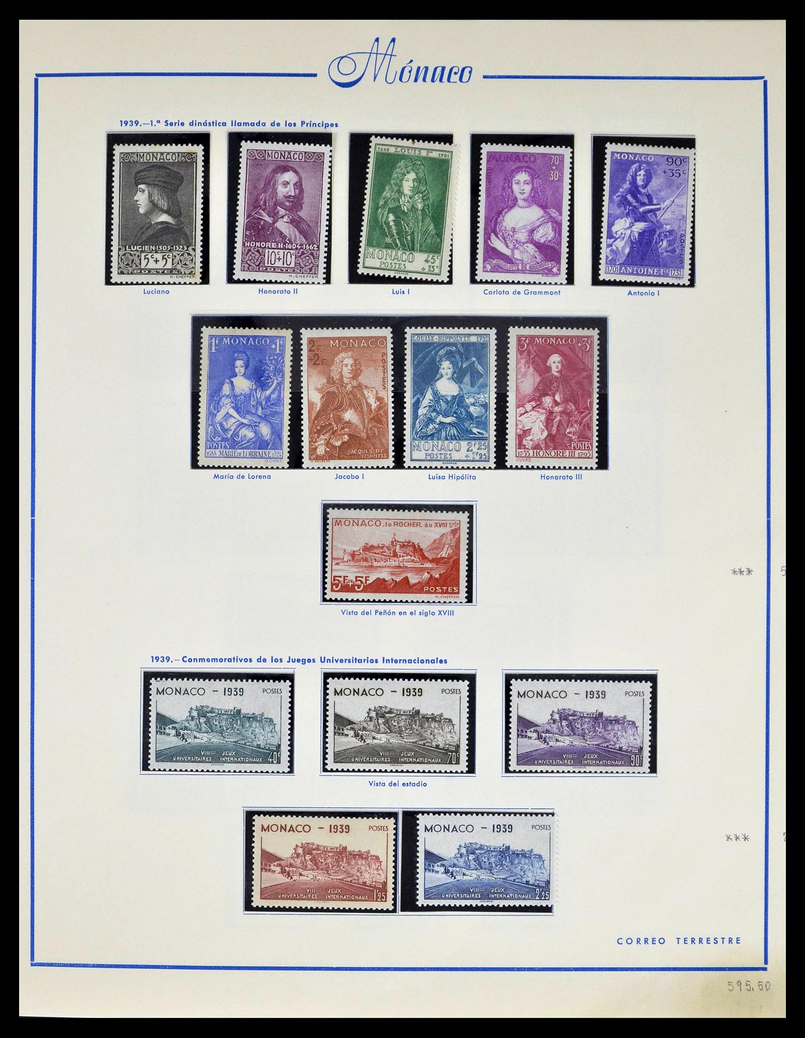 39205 0011 - Postzegelverzameling 39205 Monaco 1885-1982.