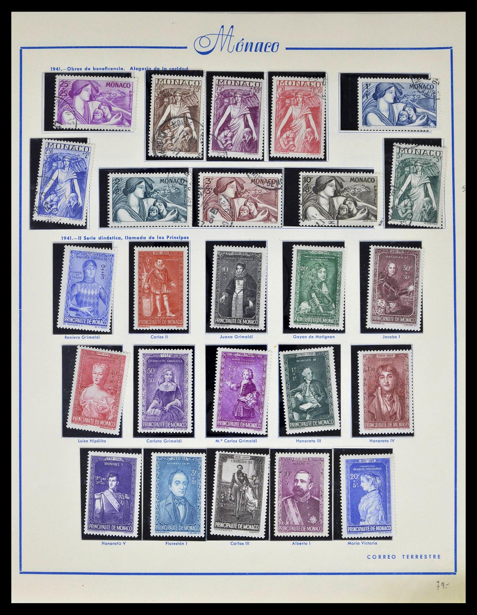 39205 0013 - Postzegelverzameling 39205 Monaco 1885-1982.