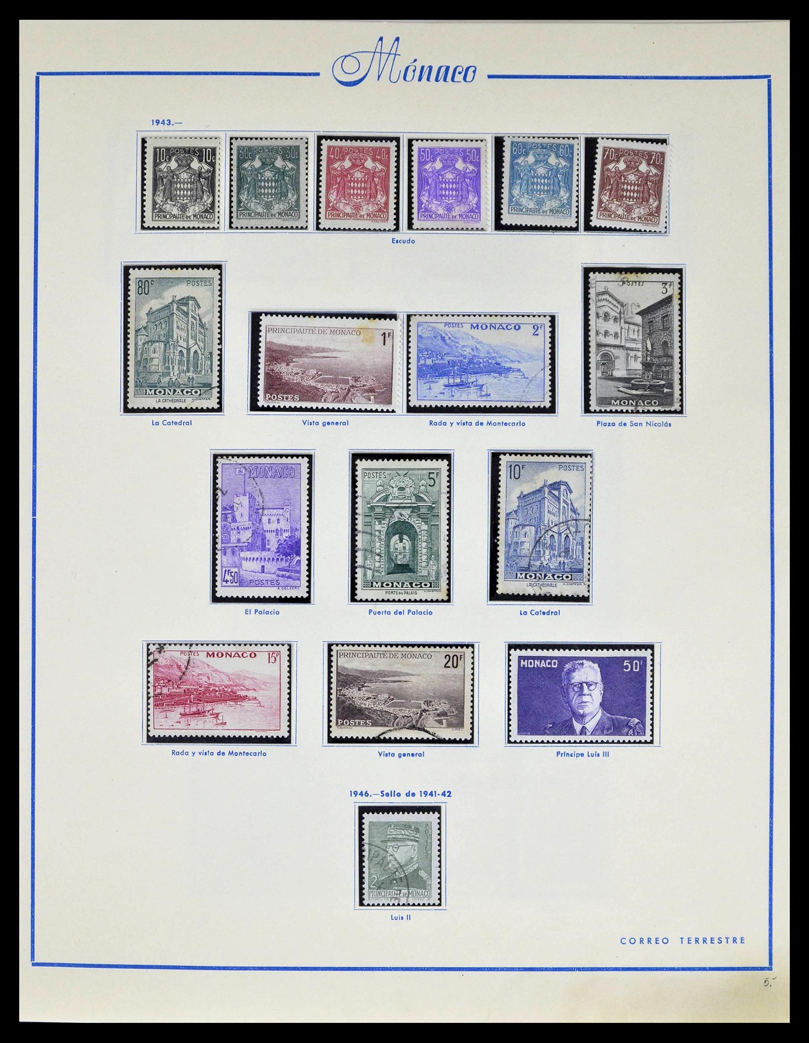 39205 0014 - Postzegelverzameling 39205 Monaco 1885-1982.