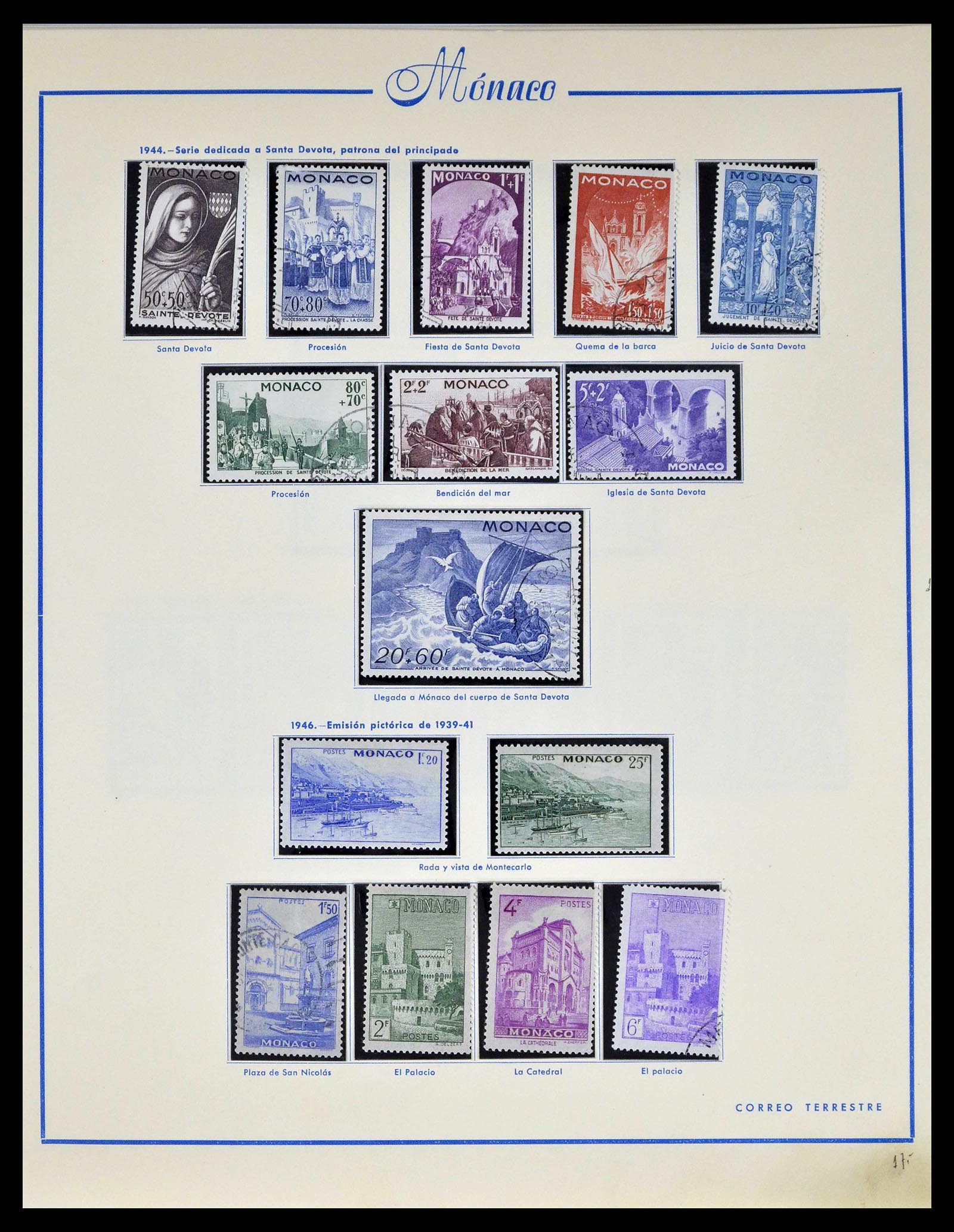 39205 0016 - Postzegelverzameling 39205 Monaco 1885-1982.