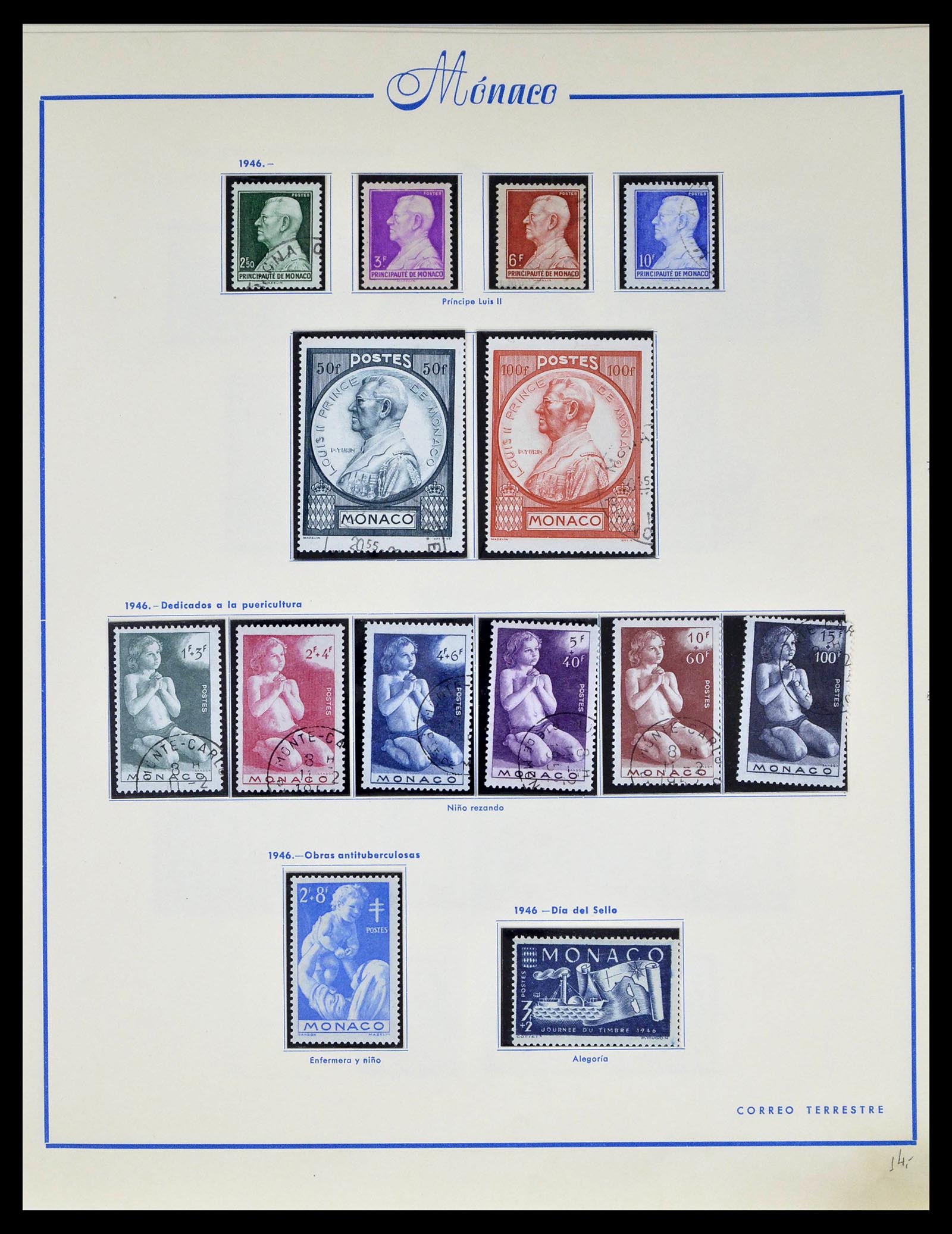 39205 0017 - Postzegelverzameling 39205 Monaco 1885-1982.