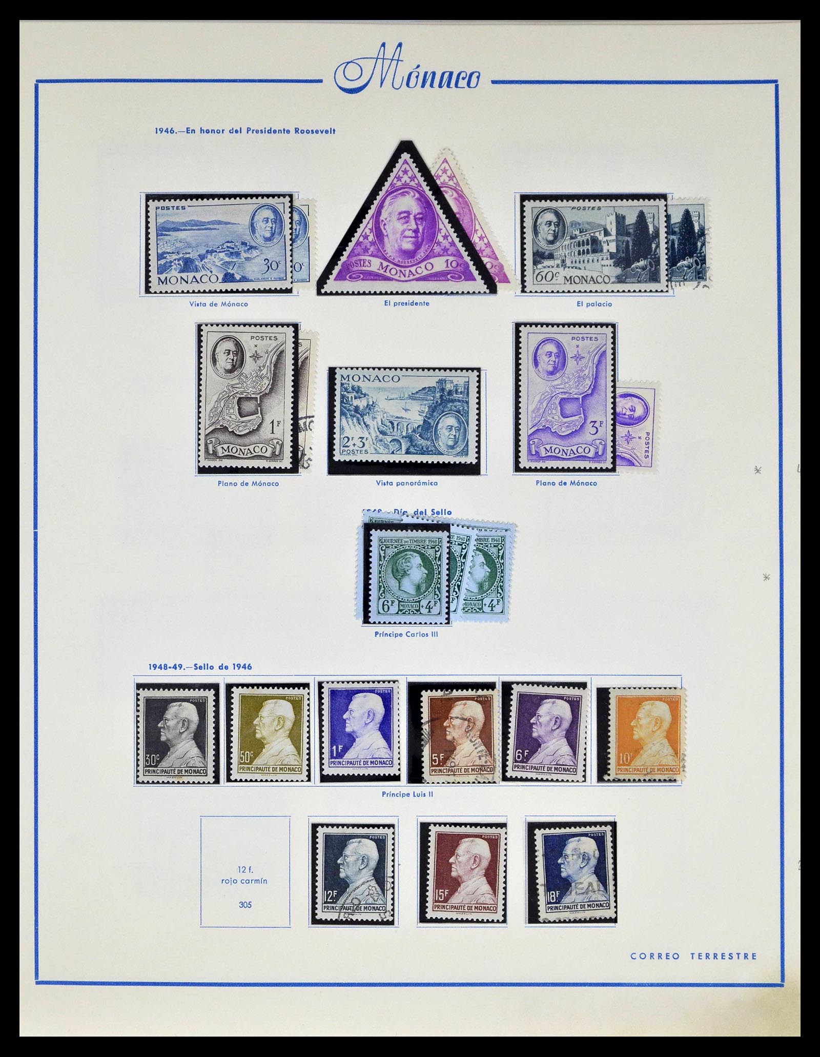 39205 0018 - Postzegelverzameling 39205 Monaco 1885-1982.