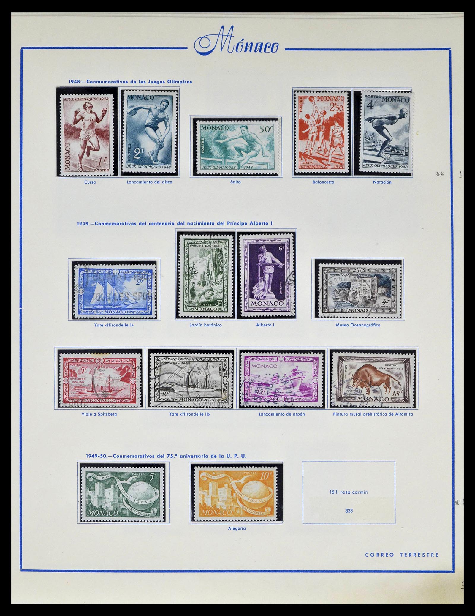 39205 0019 - Postzegelverzameling 39205 Monaco 1885-1982.