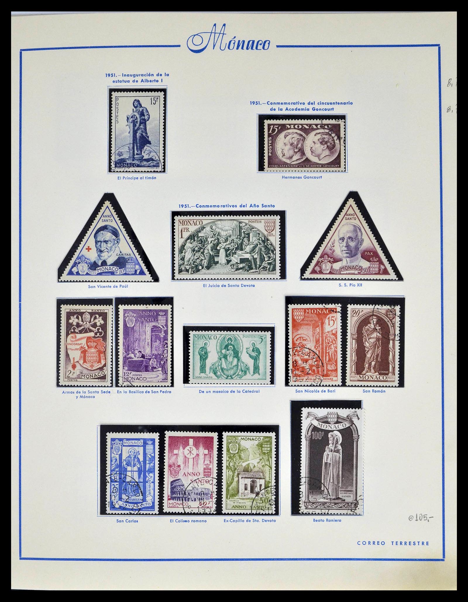 39205 0024 - Postzegelverzameling 39205 Monaco 1885-1982.