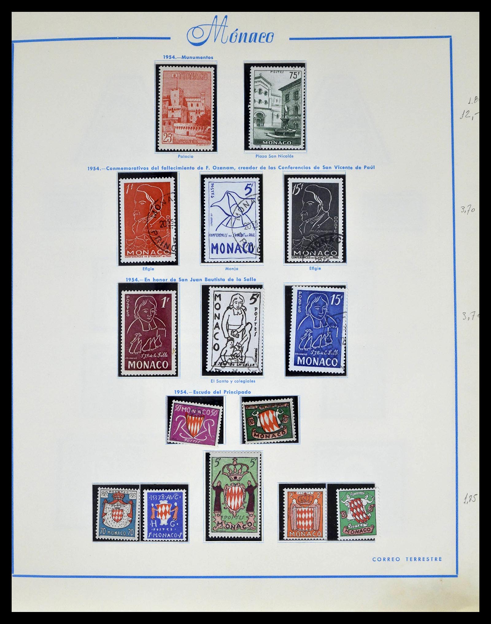 39205 0027 - Postzegelverzameling 39205 Monaco 1885-1982.