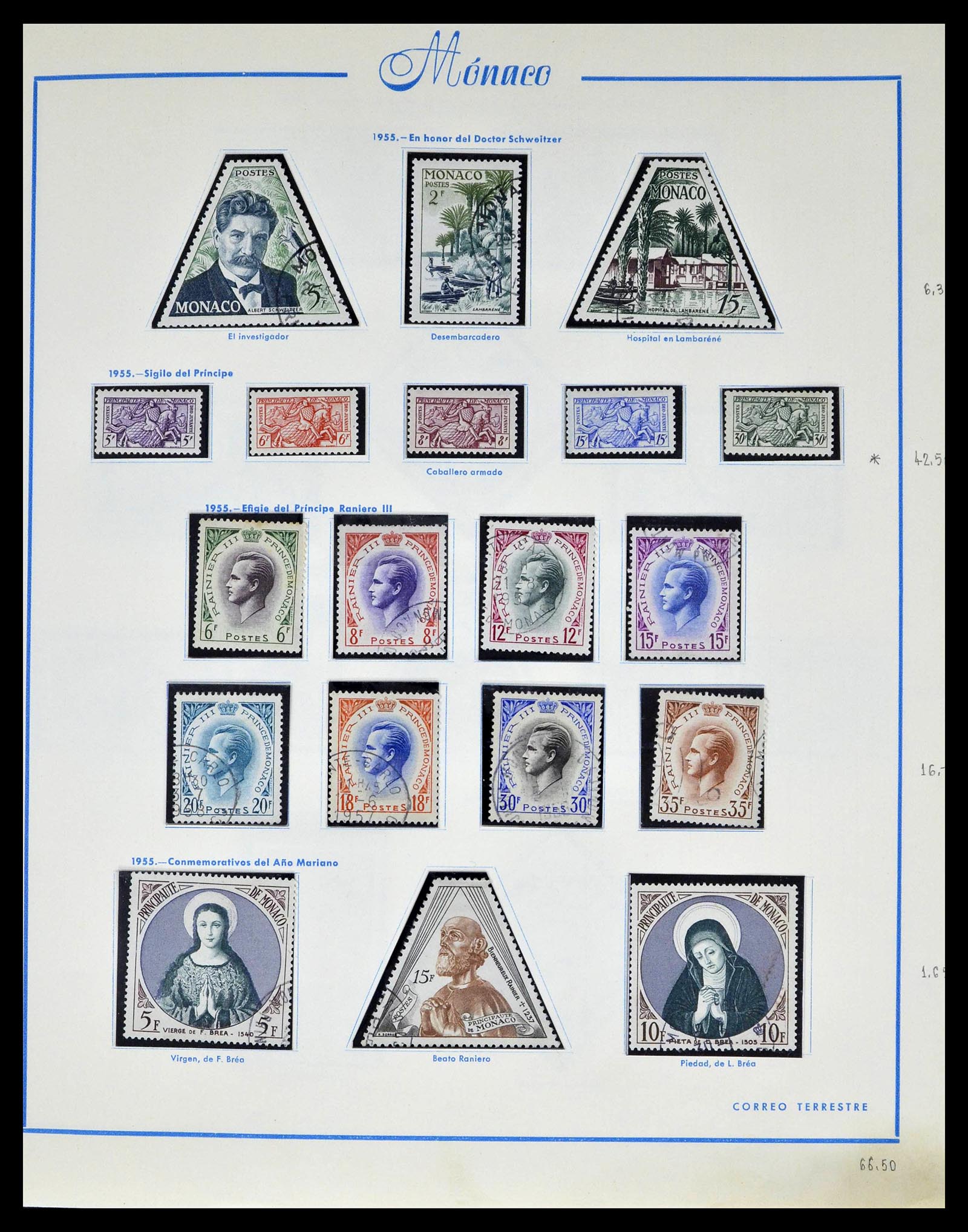39205 0028 - Postzegelverzameling 39205 Monaco 1885-1982.