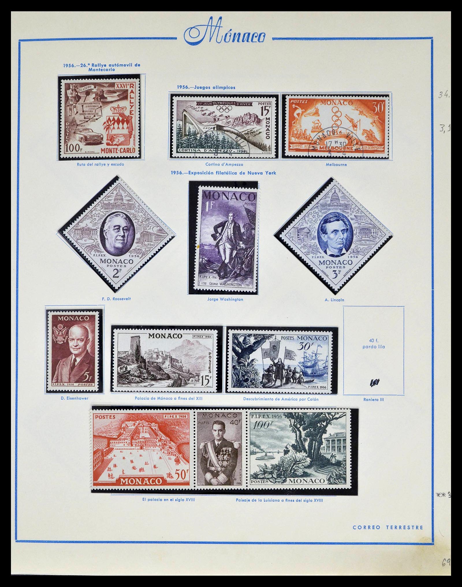 39205 0031 - Postzegelverzameling 39205 Monaco 1885-1982.