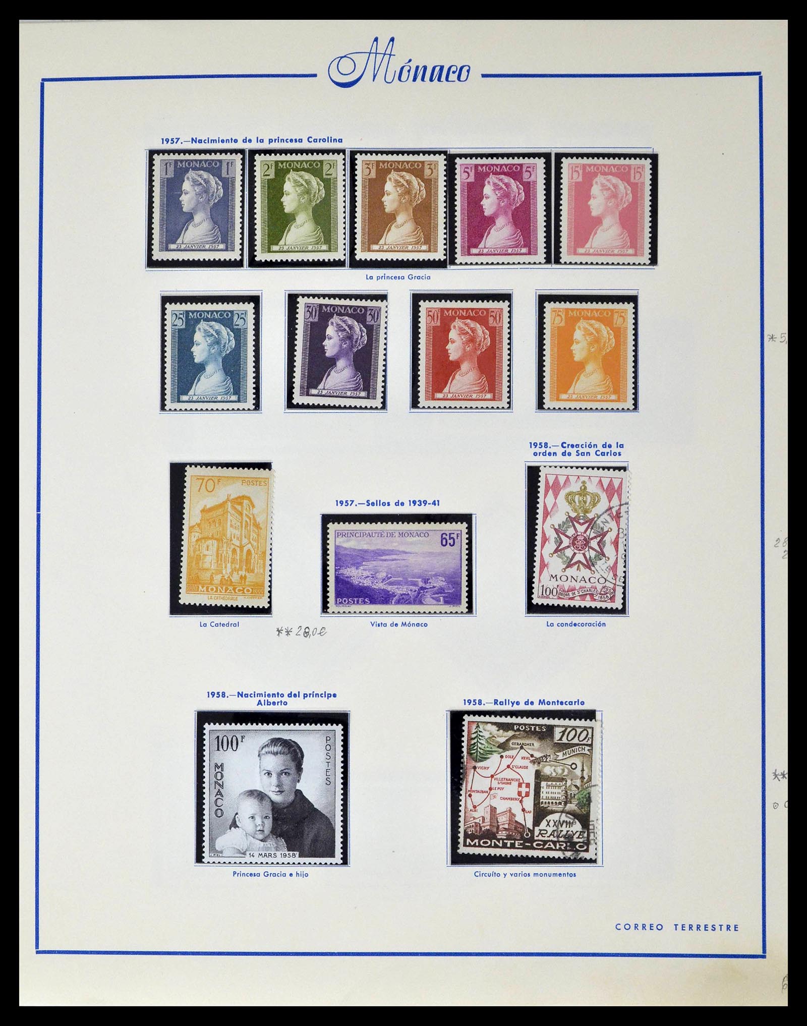 39205 0036 - Postzegelverzameling 39205 Monaco 1885-1982.