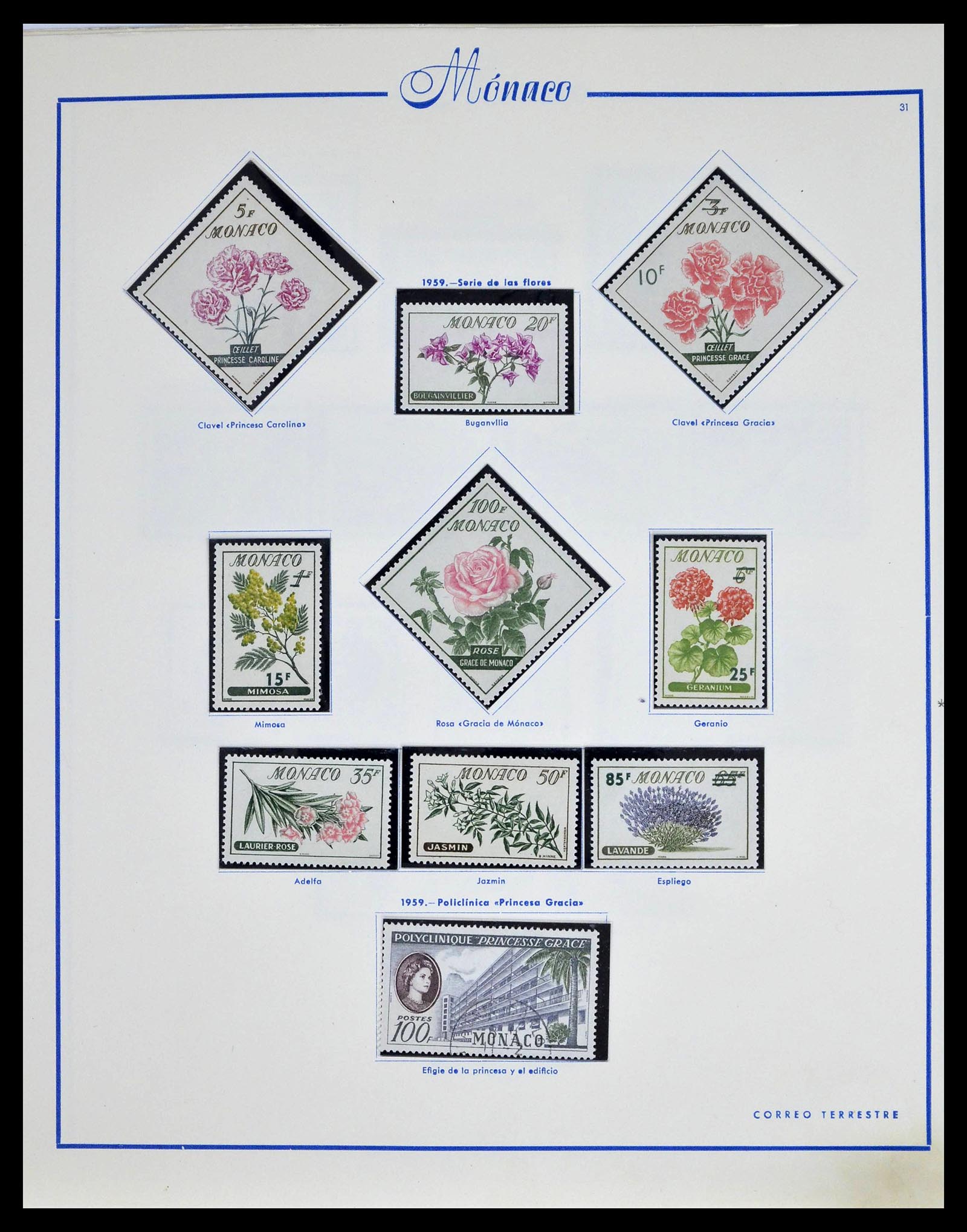 39205 0039 - Postzegelverzameling 39205 Monaco 1885-1982.