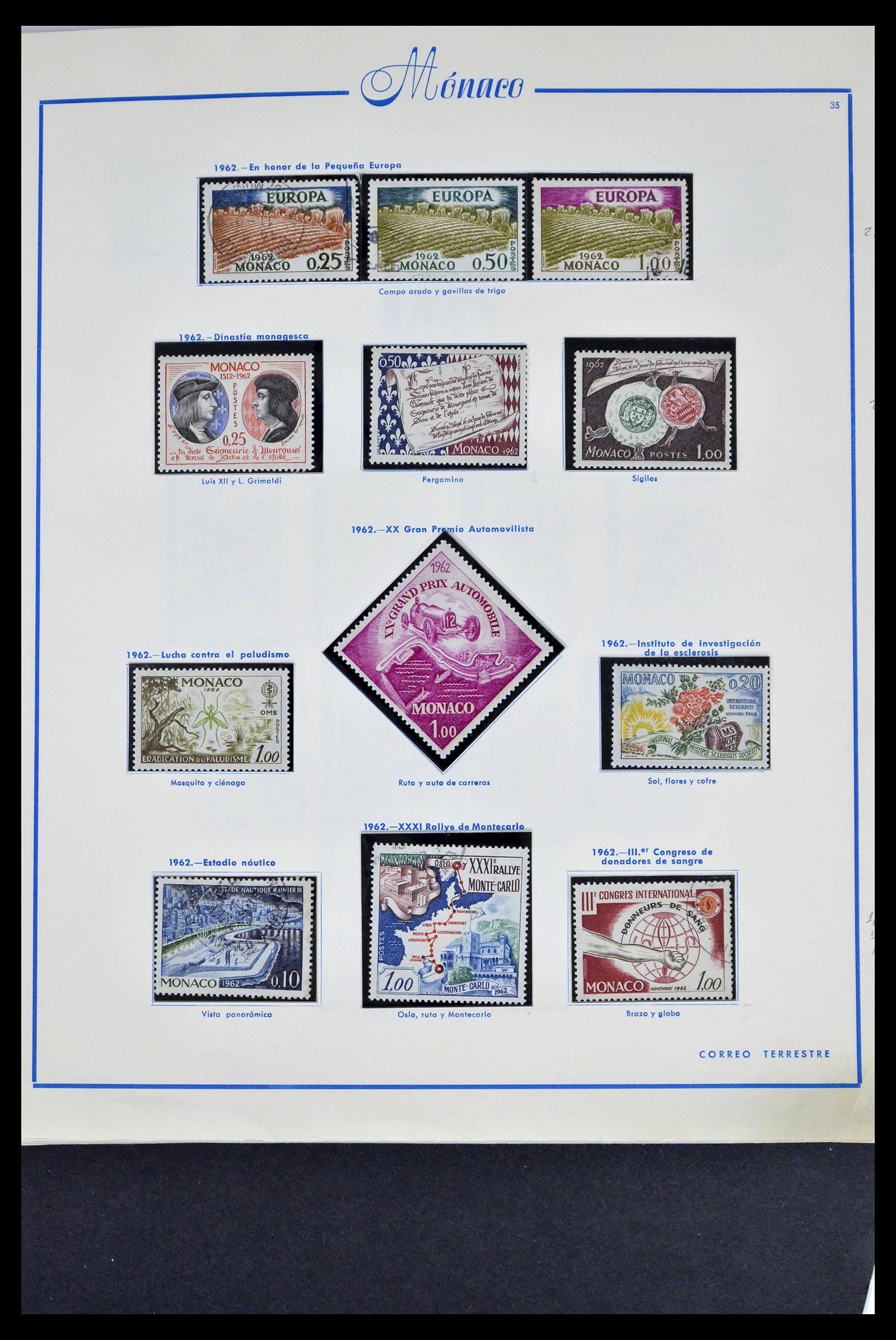 39205 0044 - Postzegelverzameling 39205 Monaco 1885-1982.