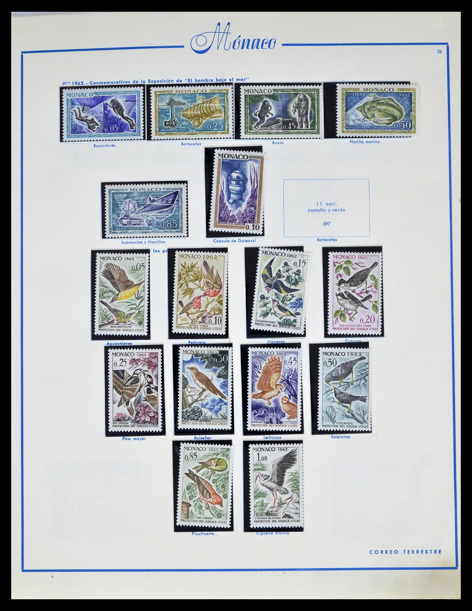 39205 0045 - Postzegelverzameling 39205 Monaco 1885-1982.