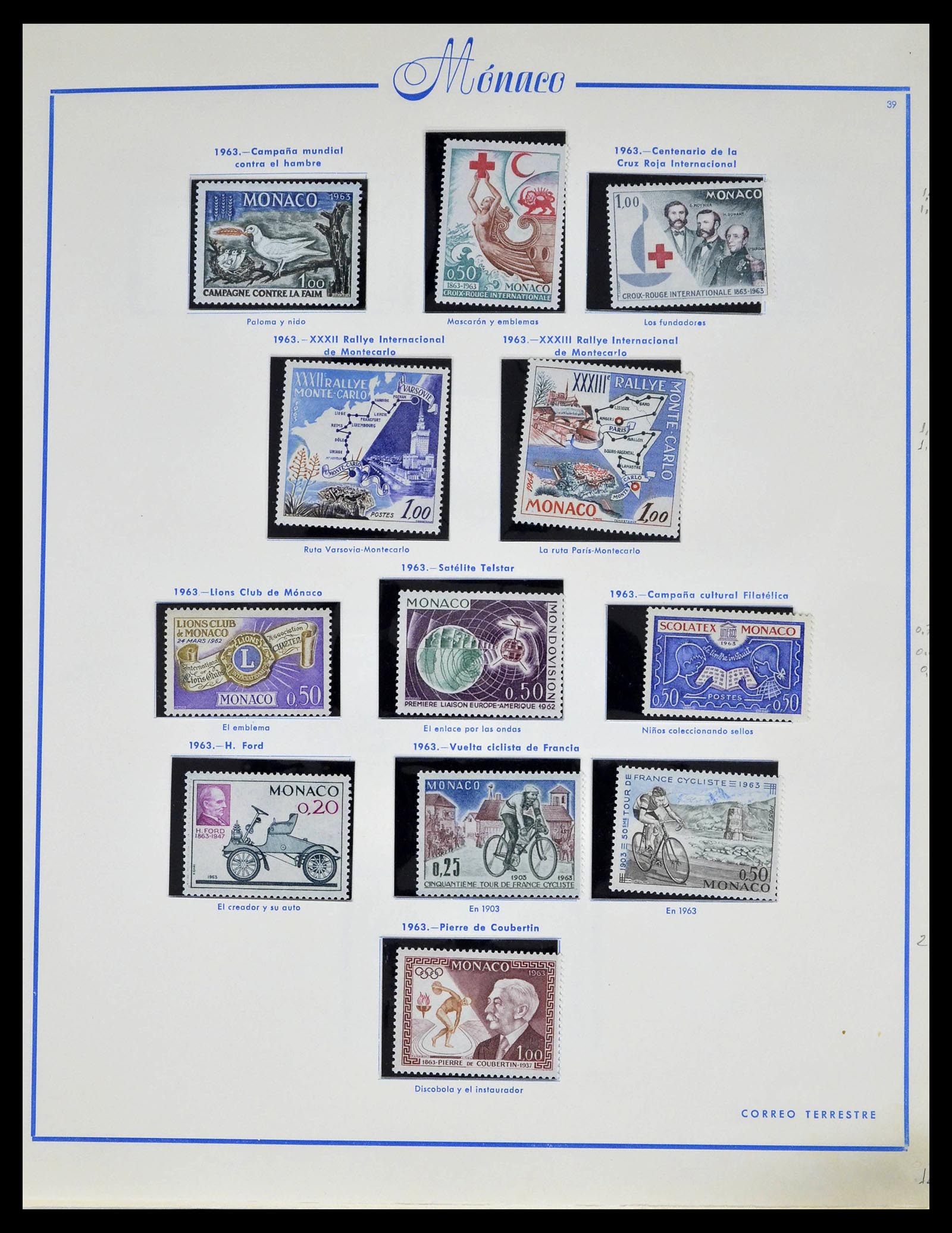 39205 0048 - Postzegelverzameling 39205 Monaco 1885-1982.