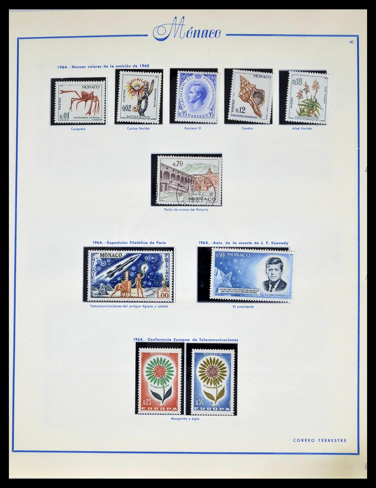 39205 0049 - Postzegelverzameling 39205 Monaco 1885-1982.