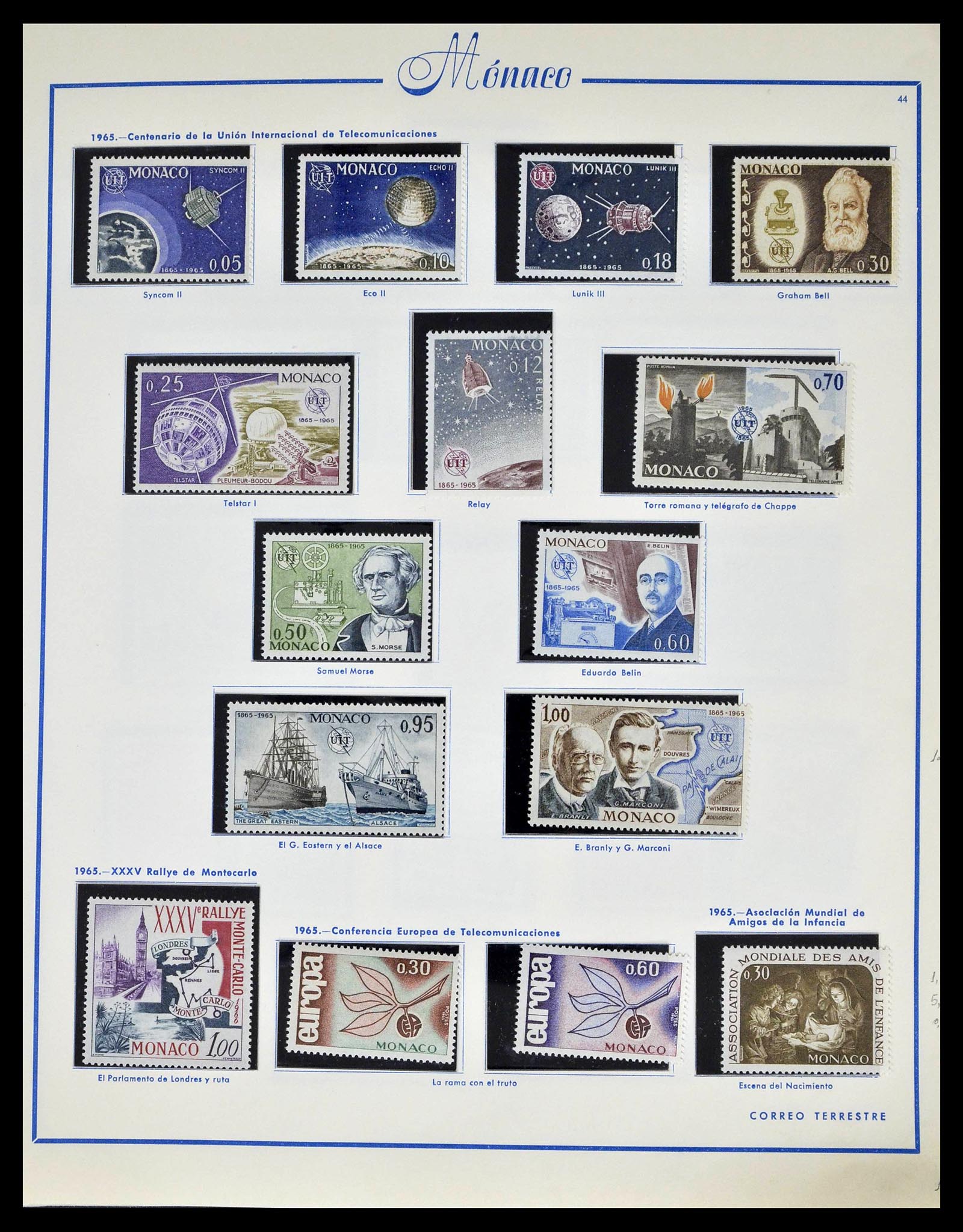 39205 0053 - Postzegelverzameling 39205 Monaco 1885-1982.