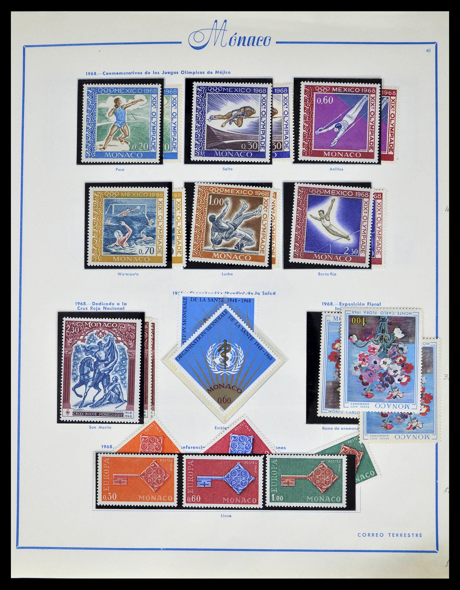 39205 0057 - Postzegelverzameling 39205 Monaco 1885-1982.