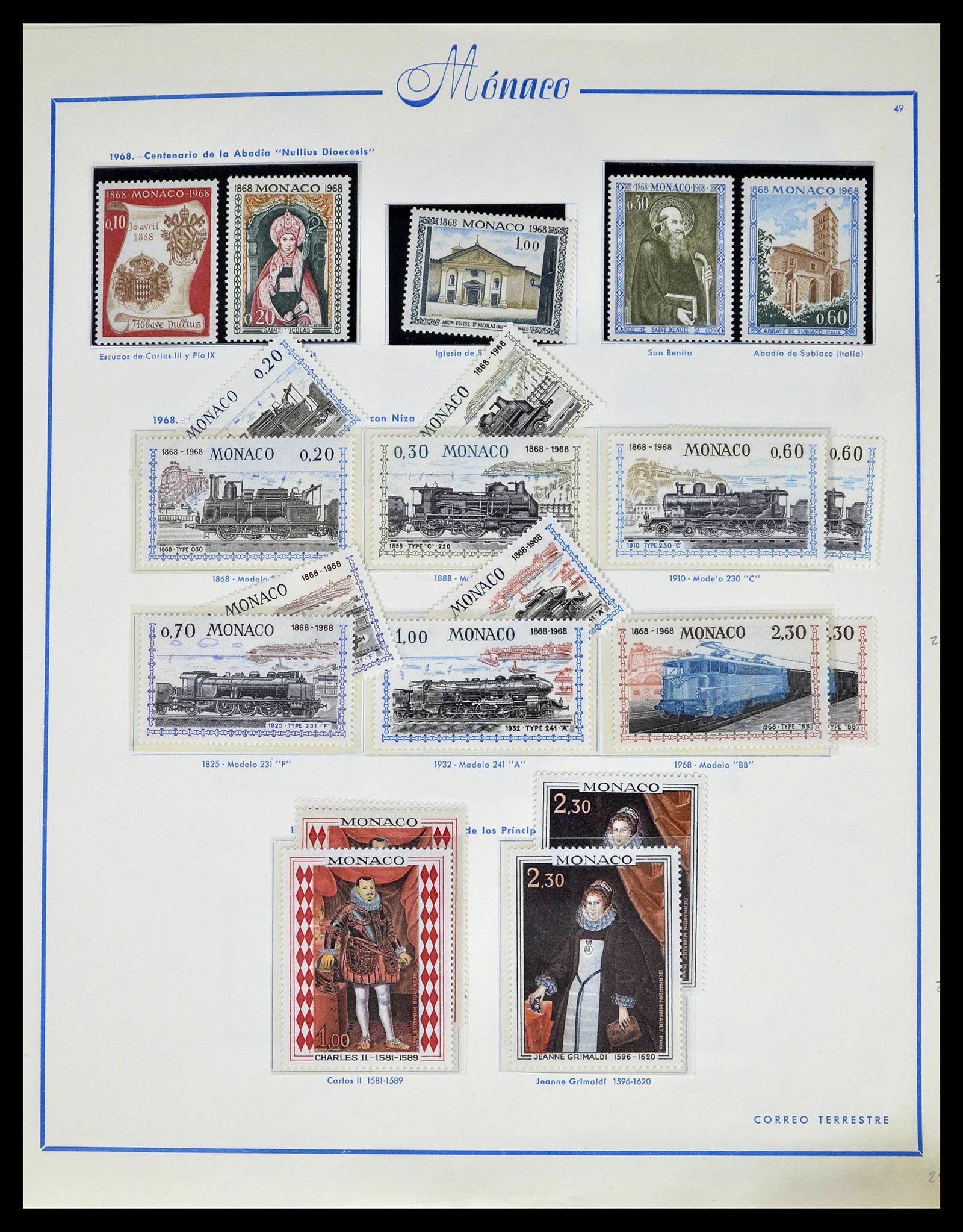 39205 0058 - Postzegelverzameling 39205 Monaco 1885-1982.