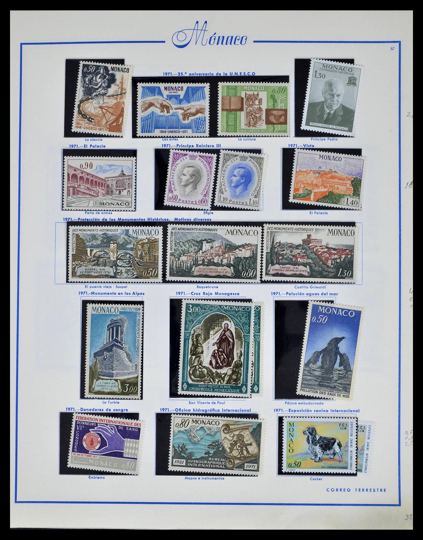 39205 0066 - Postzegelverzameling 39205 Monaco 1885-1982.