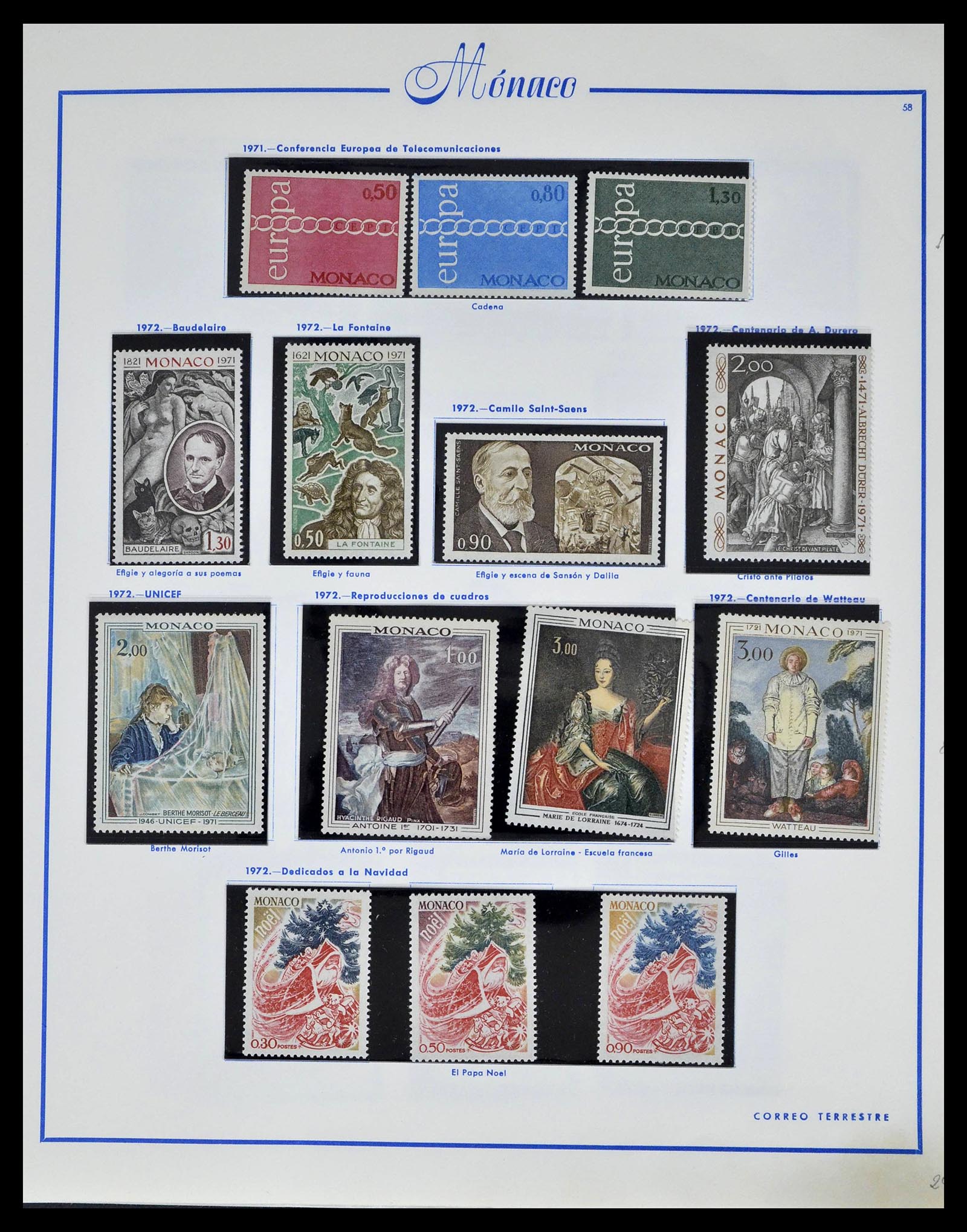 39205 0067 - Postzegelverzameling 39205 Monaco 1885-1982.