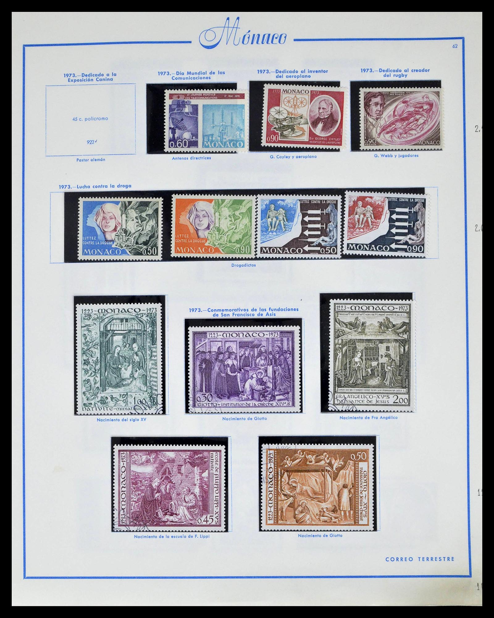 39205 0071 - Postzegelverzameling 39205 Monaco 1885-1982.