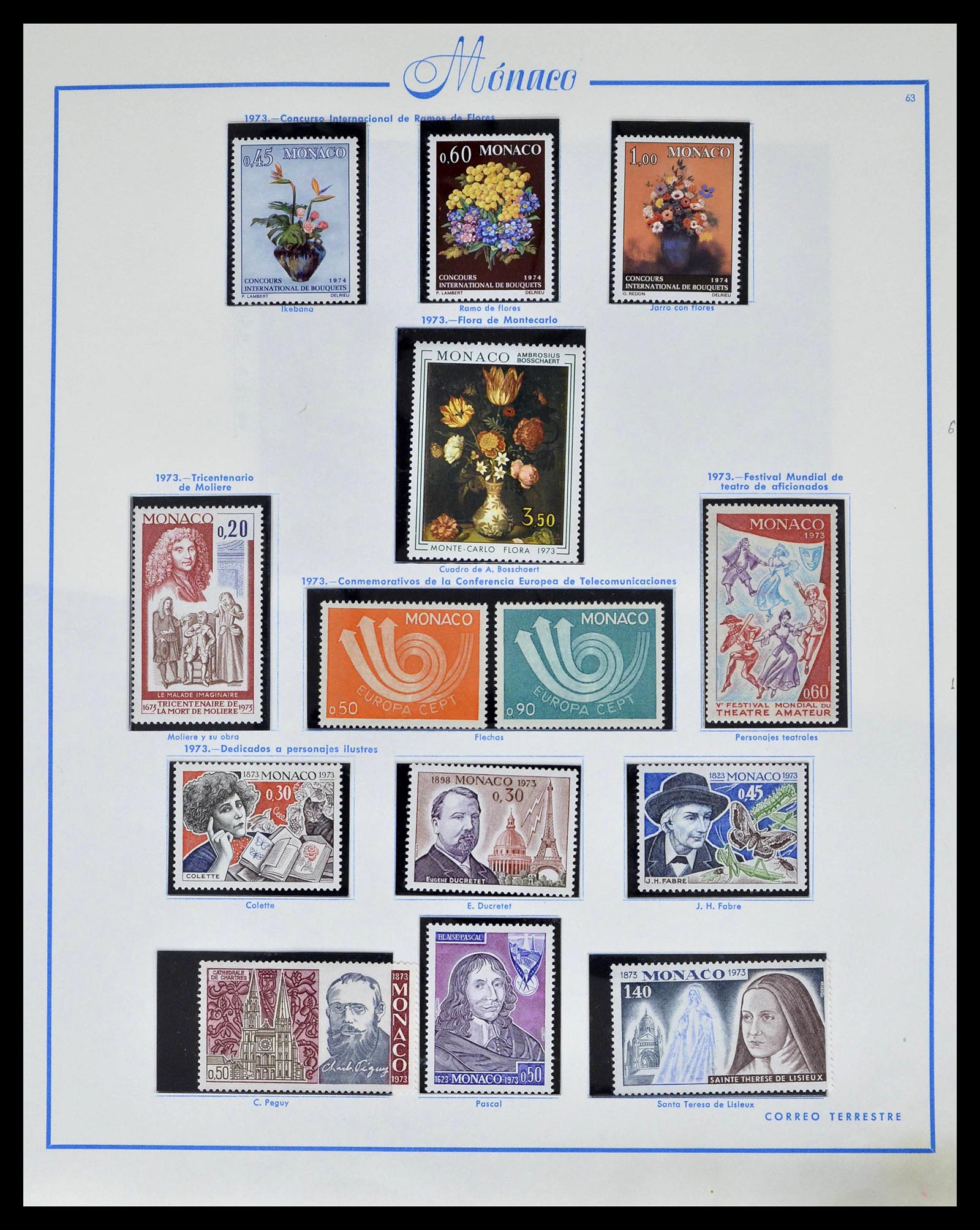 39205 0072 - Postzegelverzameling 39205 Monaco 1885-1982.
