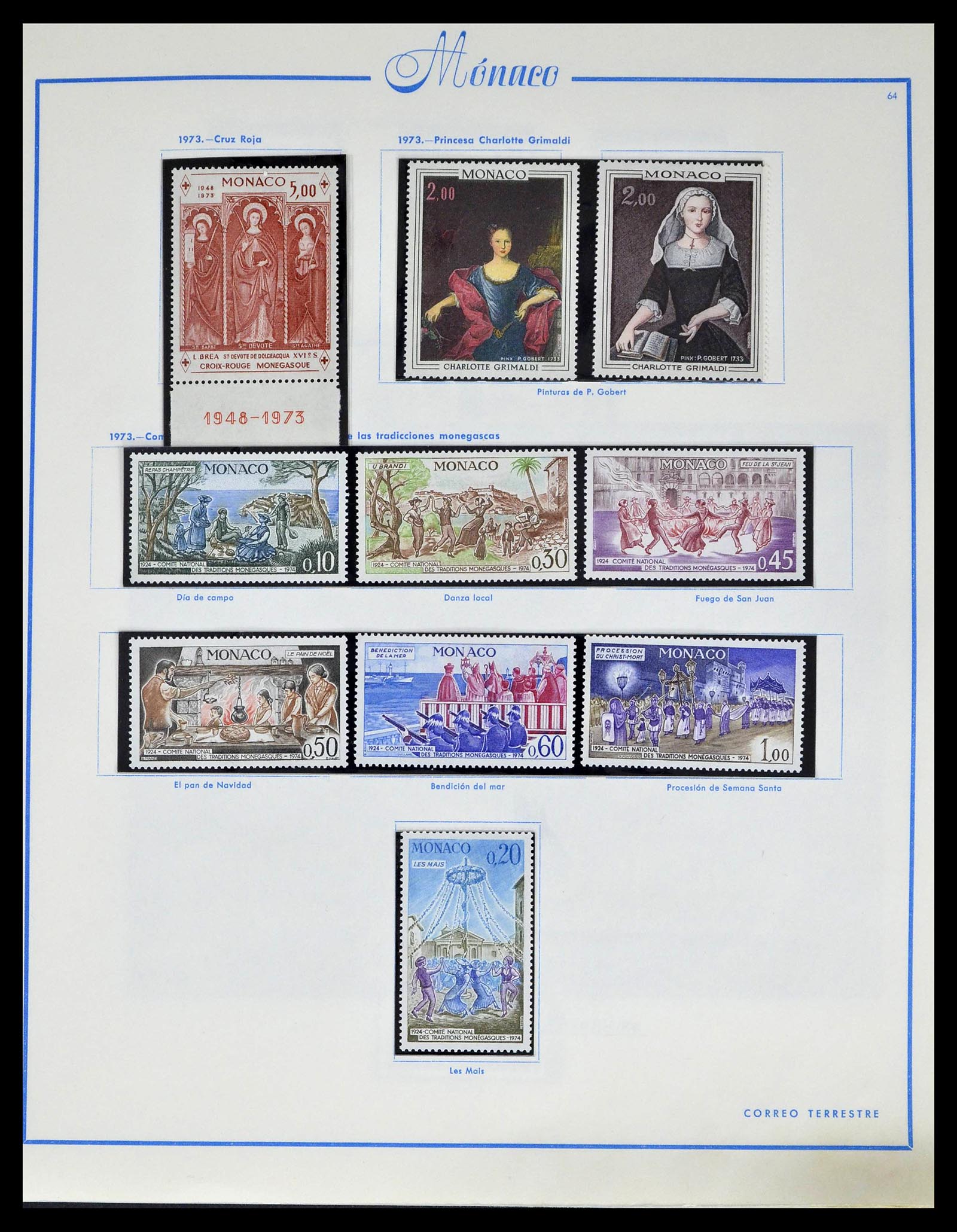 39205 0074 - Postzegelverzameling 39205 Monaco 1885-1982.