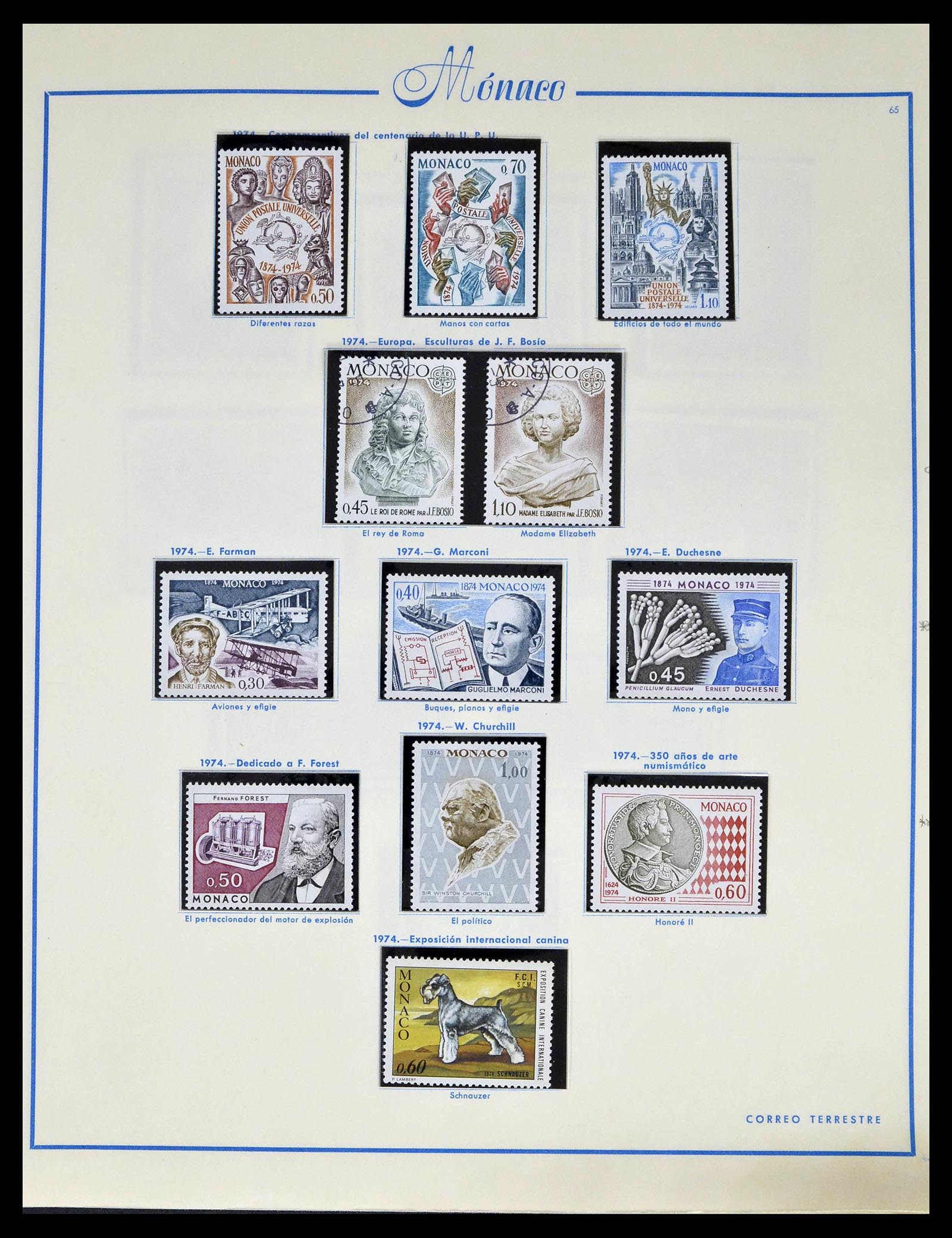 39205 0076 - Postzegelverzameling 39205 Monaco 1885-1982.