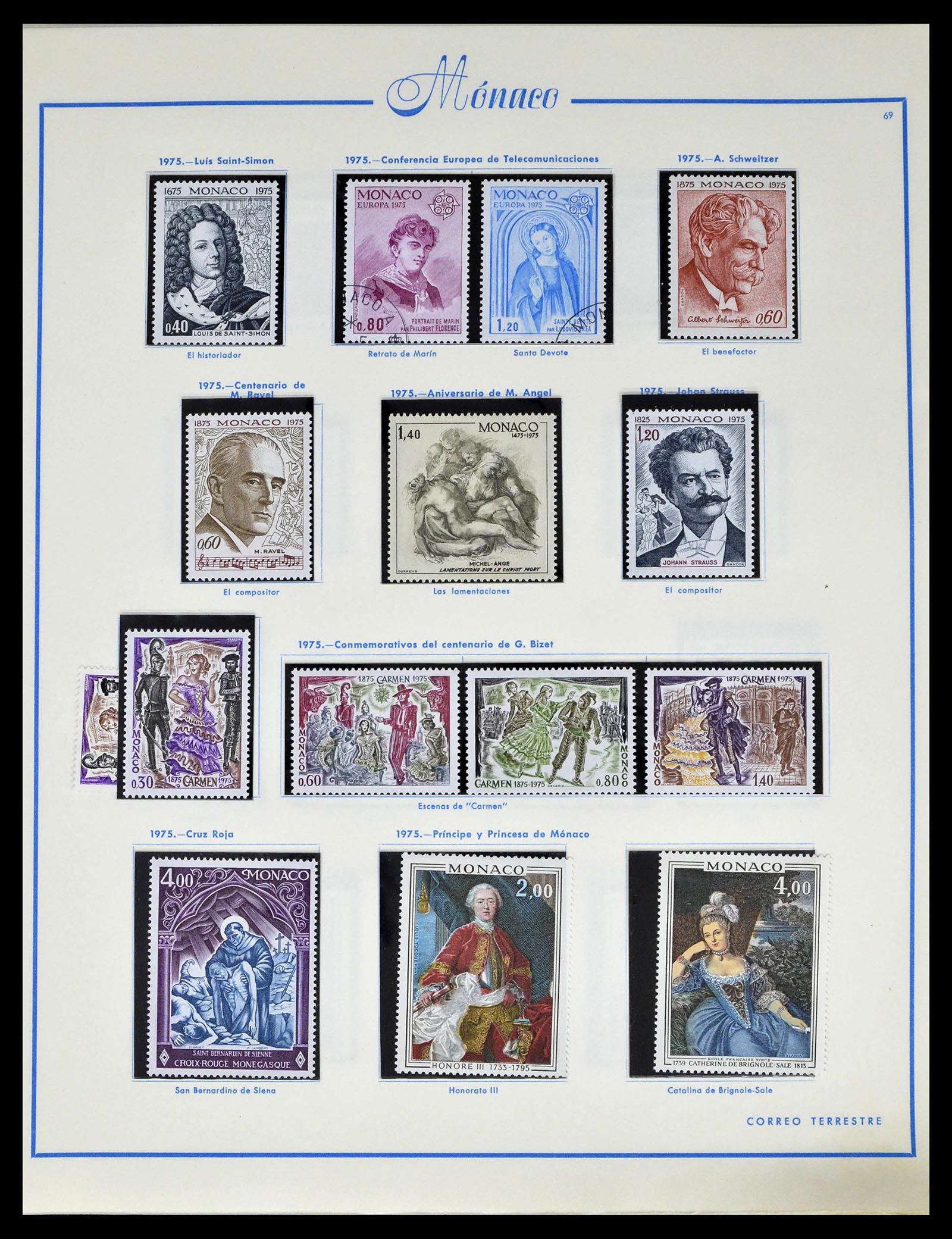 39205 0081 - Postzegelverzameling 39205 Monaco 1885-1982.