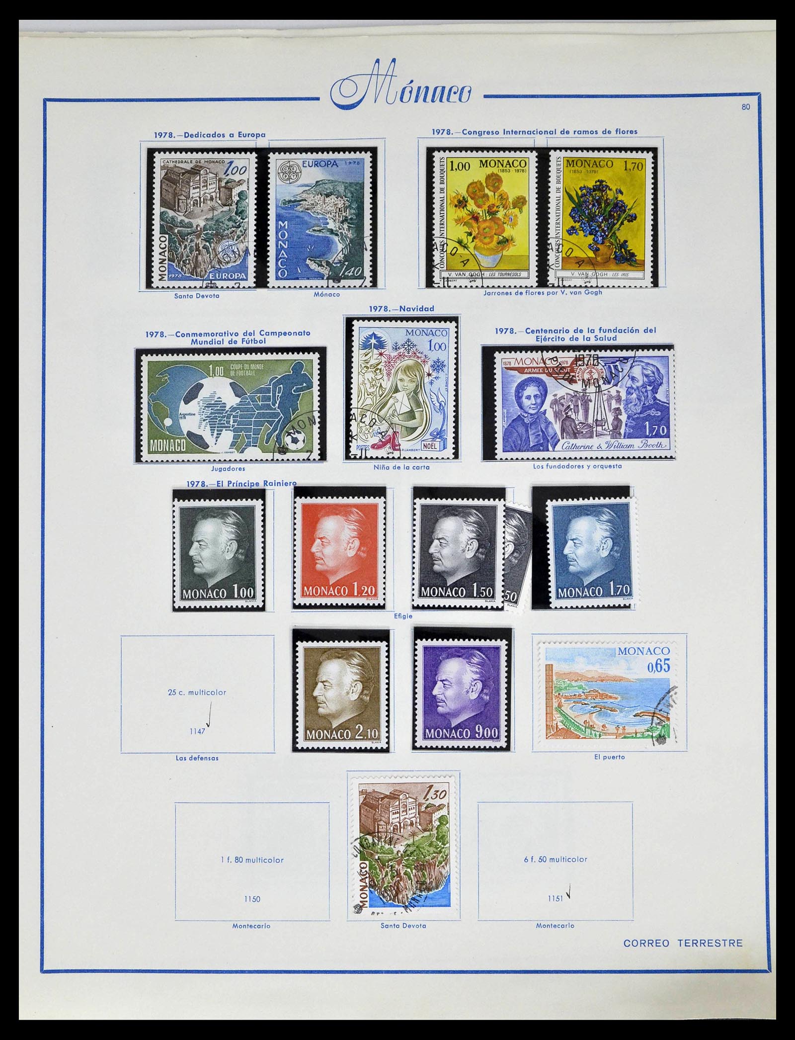 39205 0096 - Postzegelverzameling 39205 Monaco 1885-1982.