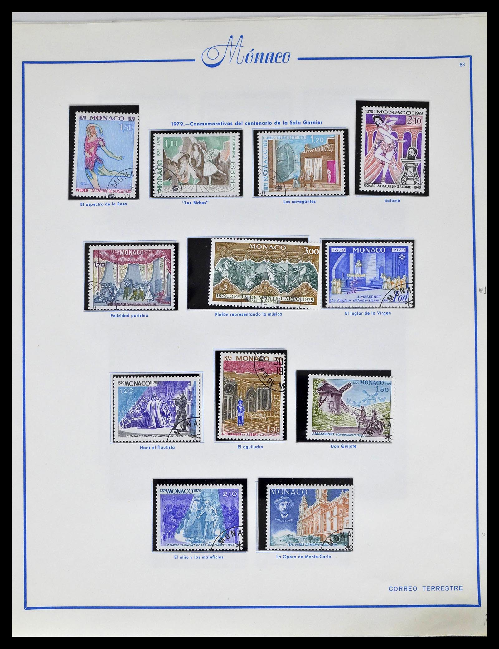 39205 0100 - Postzegelverzameling 39205 Monaco 1885-1982.