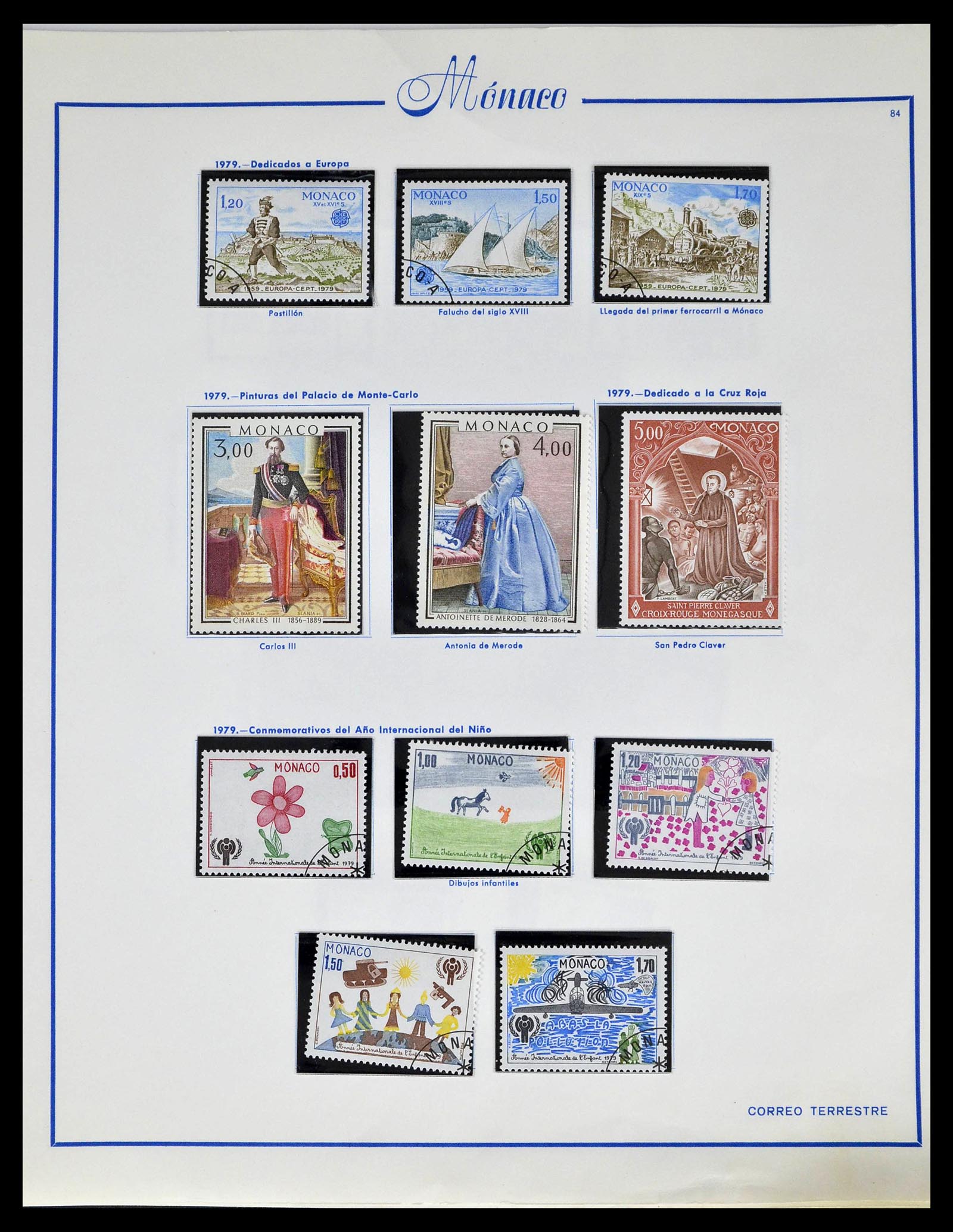 39205 0102 - Postzegelverzameling 39205 Monaco 1885-1982.