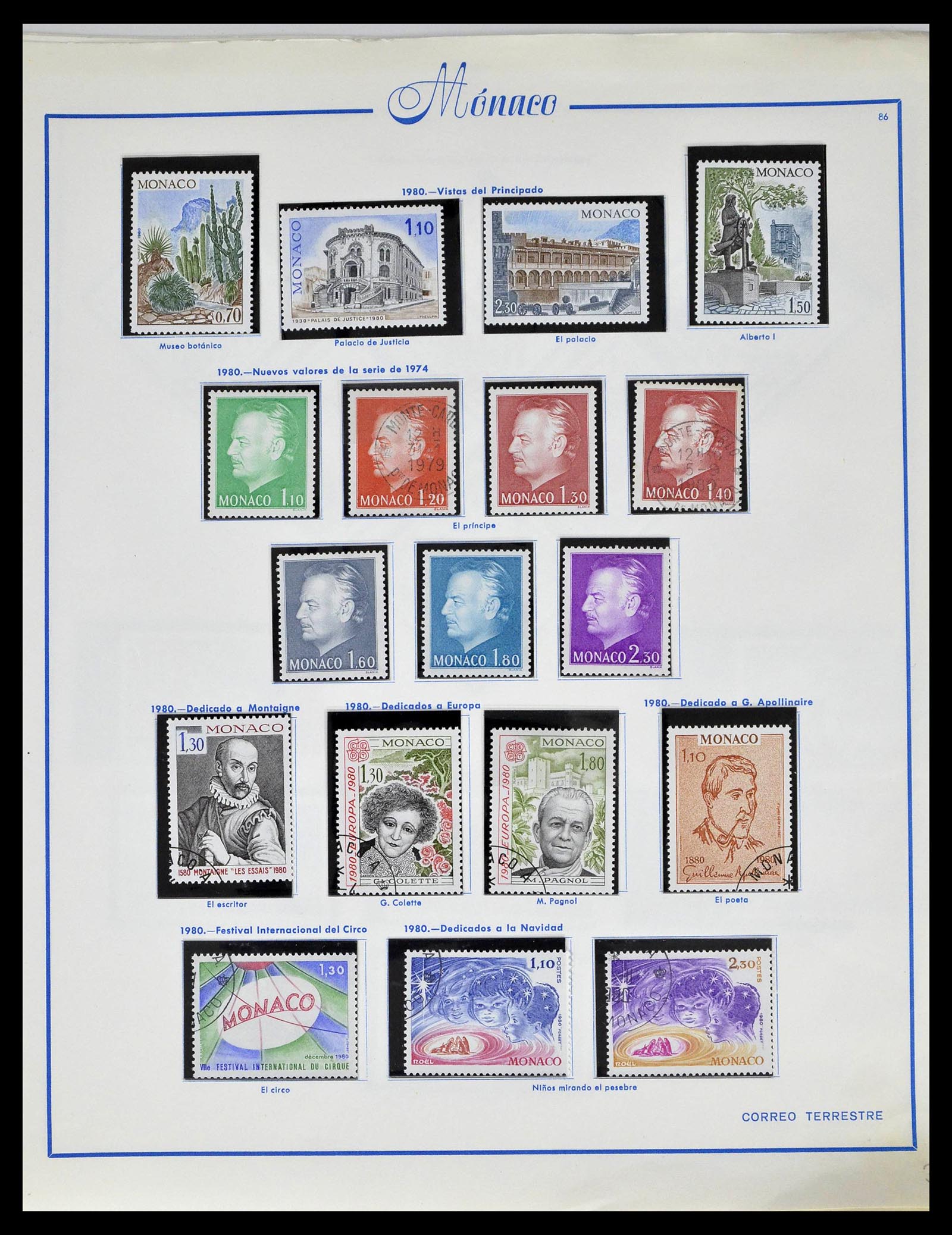 39205 0106 - Postzegelverzameling 39205 Monaco 1885-1982.