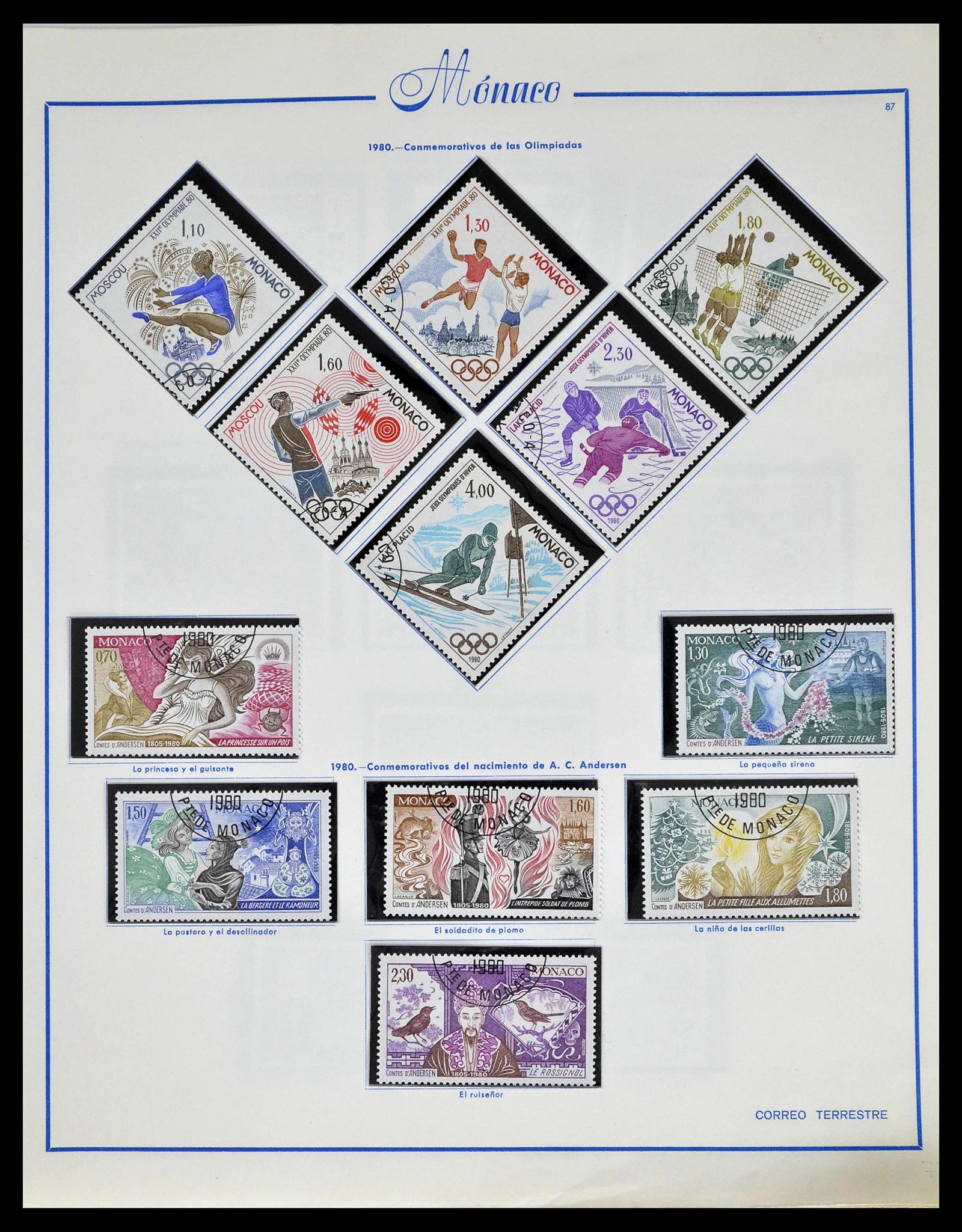 39205 0107 - Postzegelverzameling 39205 Monaco 1885-1982.