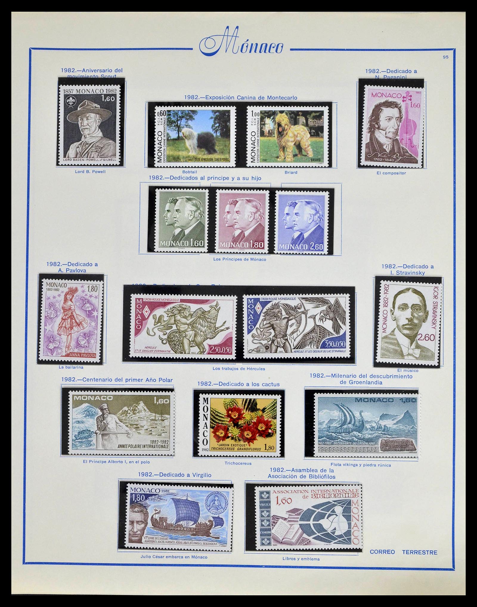 39205 0117 - Postzegelverzameling 39205 Monaco 1885-1982.