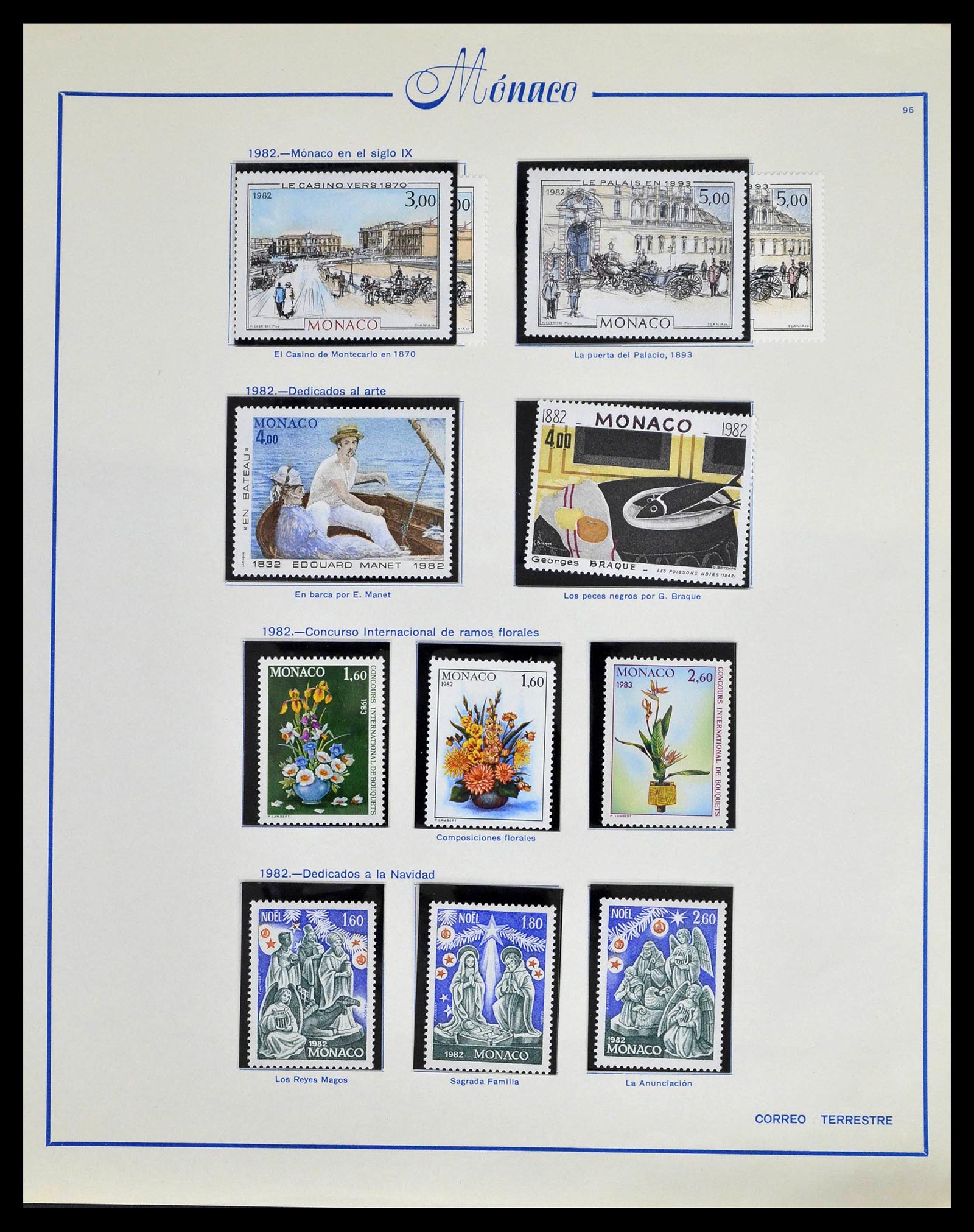39205 0119 - Postzegelverzameling 39205 Monaco 1885-1982.