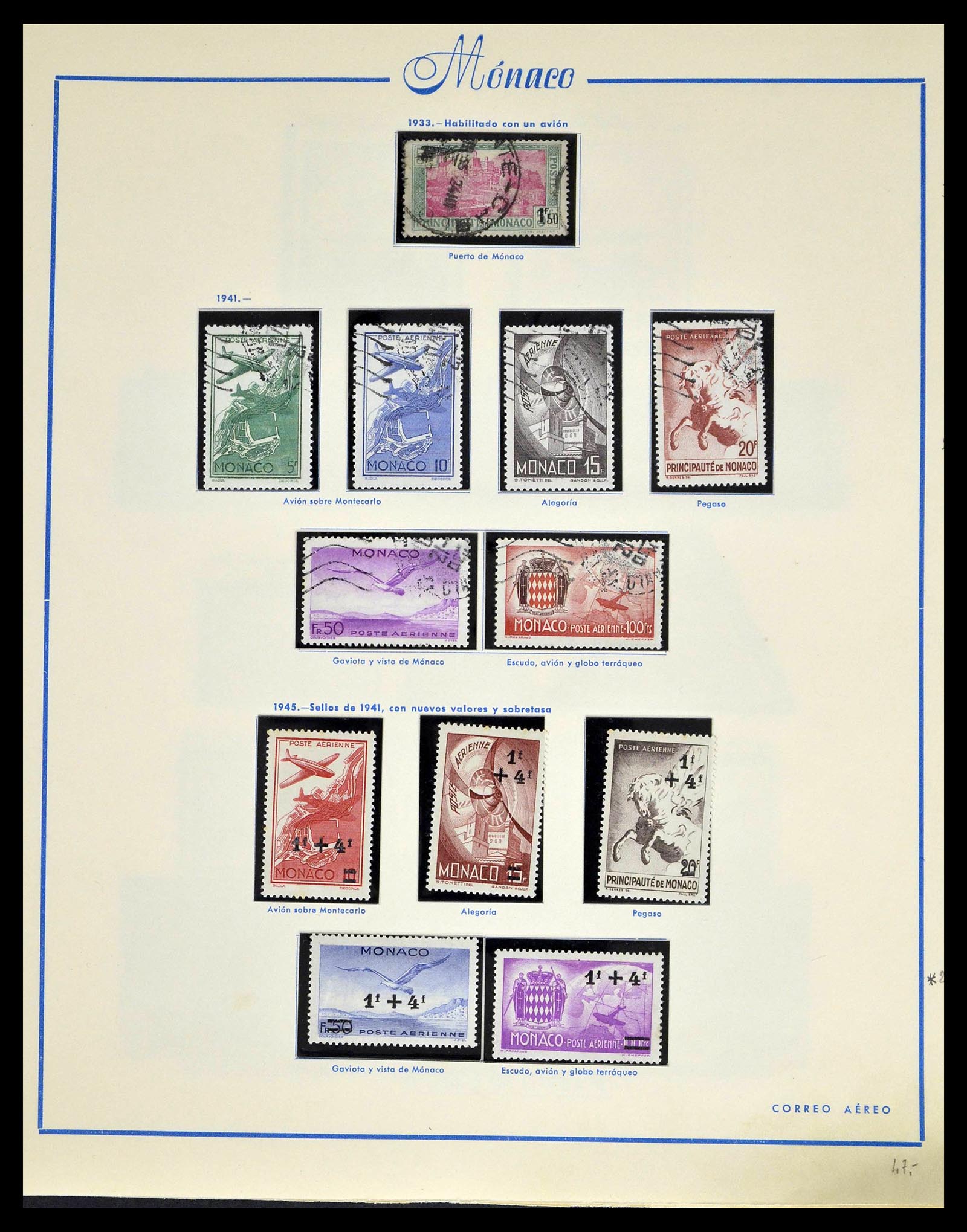 39205 0120 - Postzegelverzameling 39205 Monaco 1885-1982.