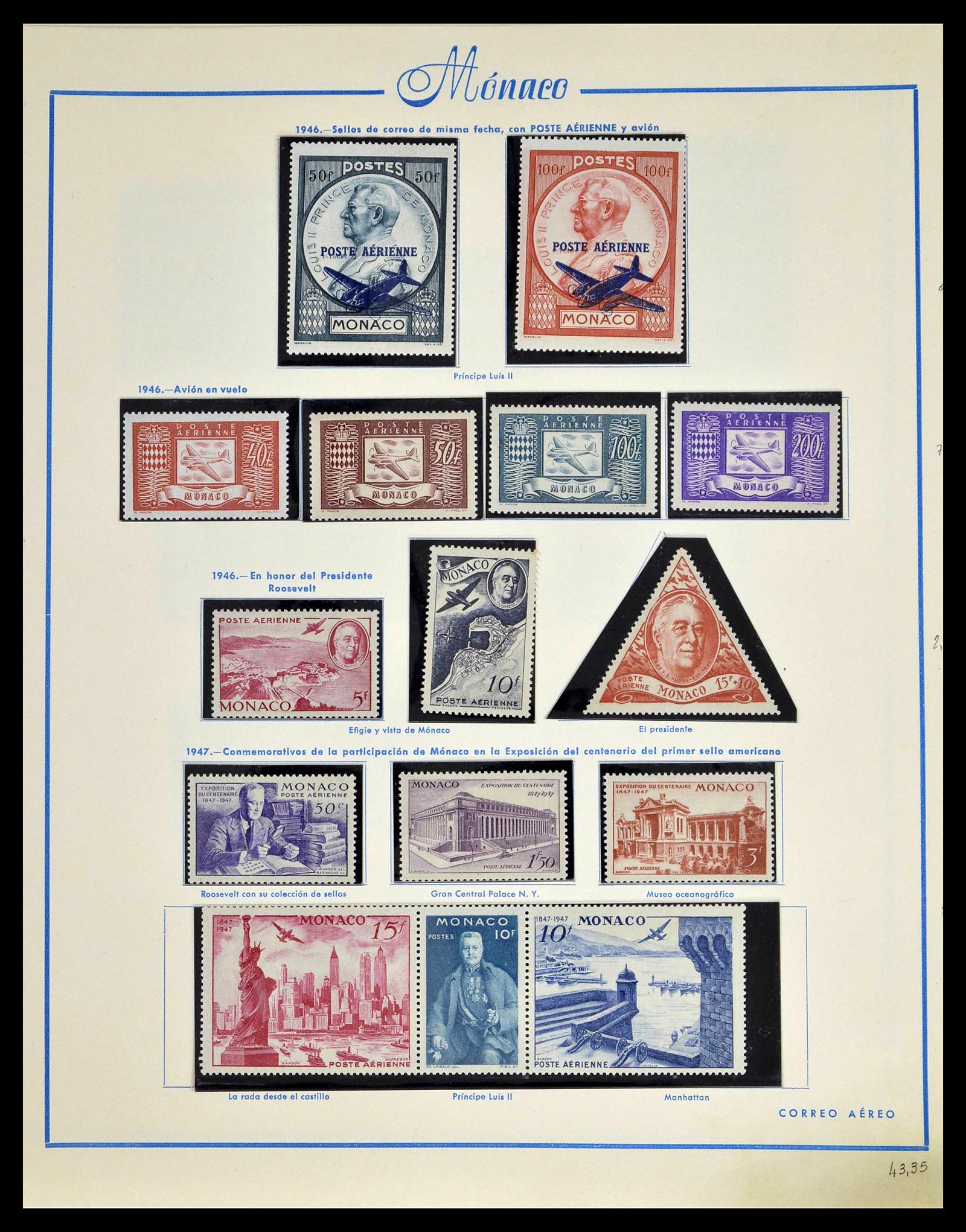 39205 0122 - Postzegelverzameling 39205 Monaco 1885-1982.