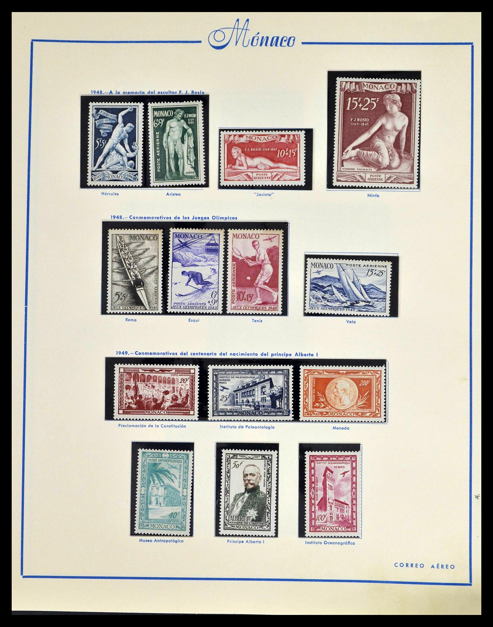 39205 0123 - Postzegelverzameling 39205 Monaco 1885-1982.