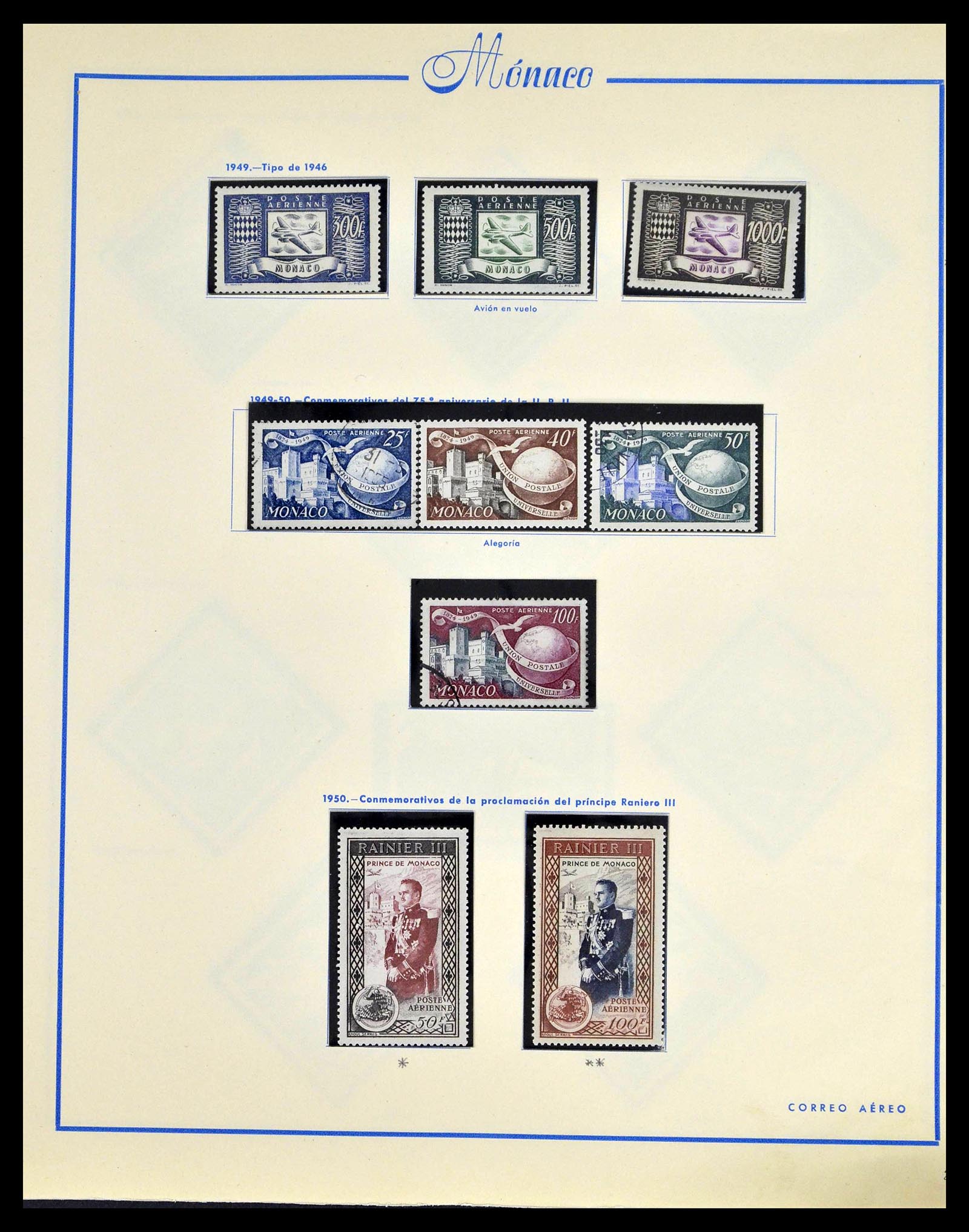 39205 0124 - Postzegelverzameling 39205 Monaco 1885-1982.