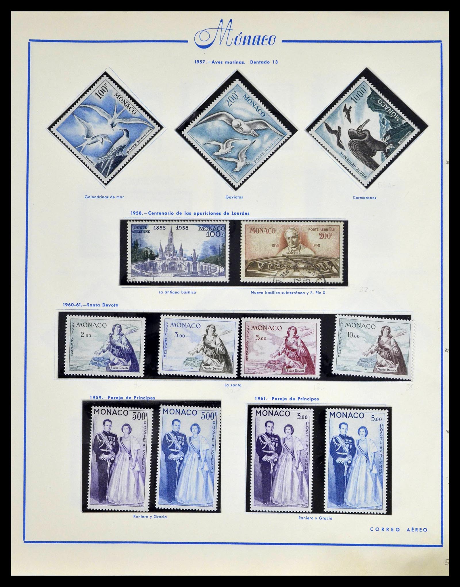 39205 0127 - Postzegelverzameling 39205 Monaco 1885-1982.