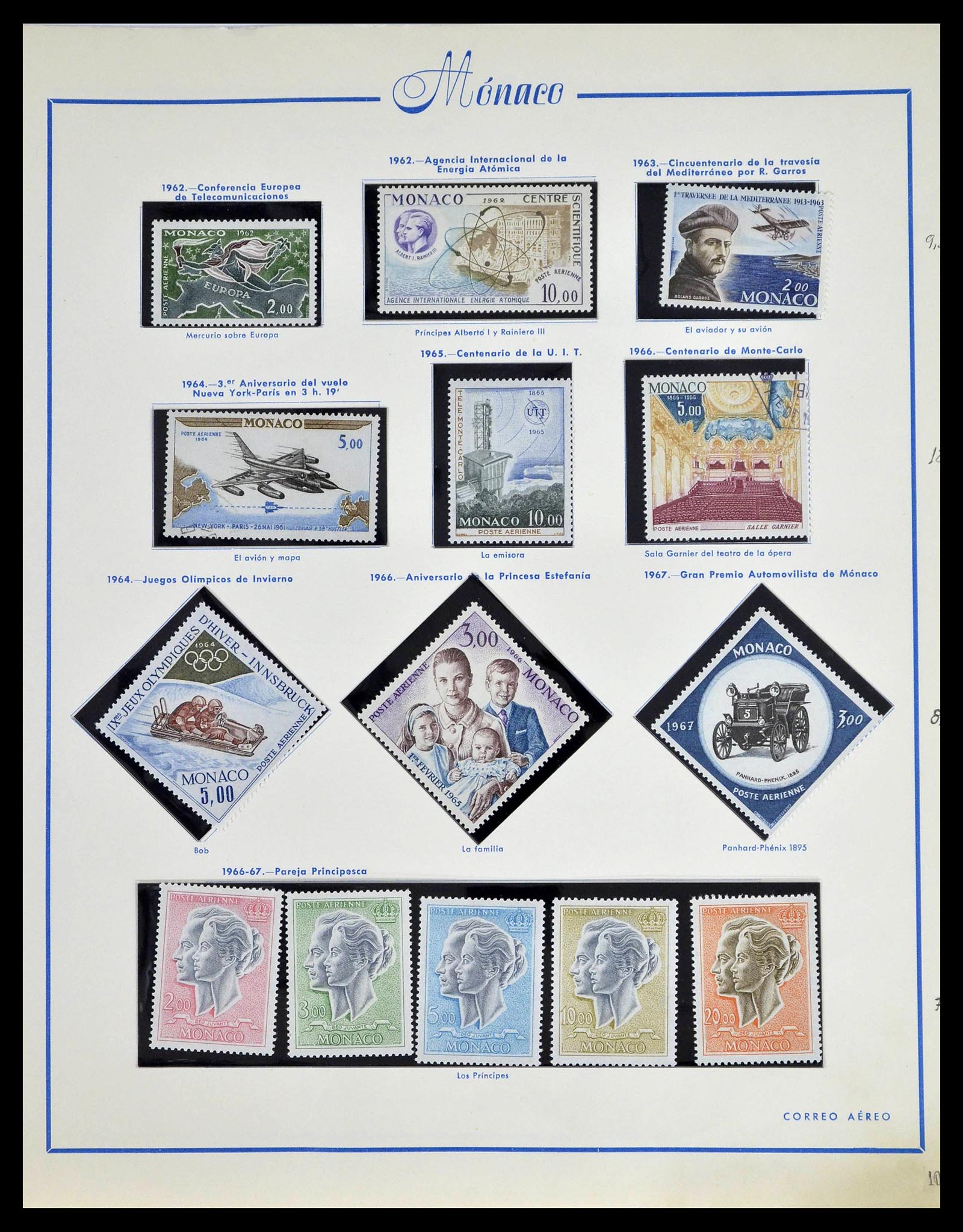 39205 0128 - Postzegelverzameling 39205 Monaco 1885-1982.