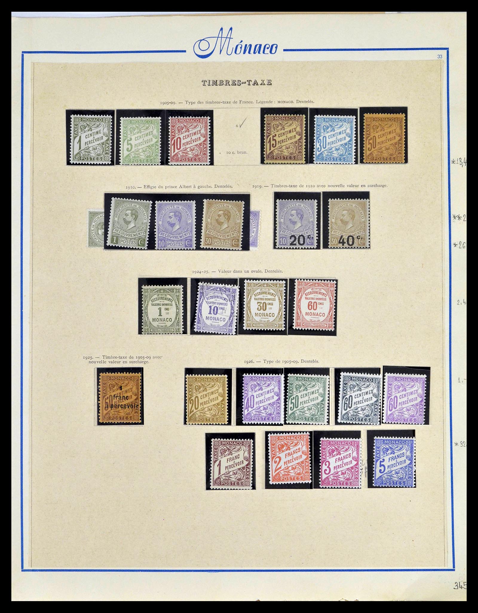 39205 0130 - Stamp collection 39205 Monaco 1885-1982.