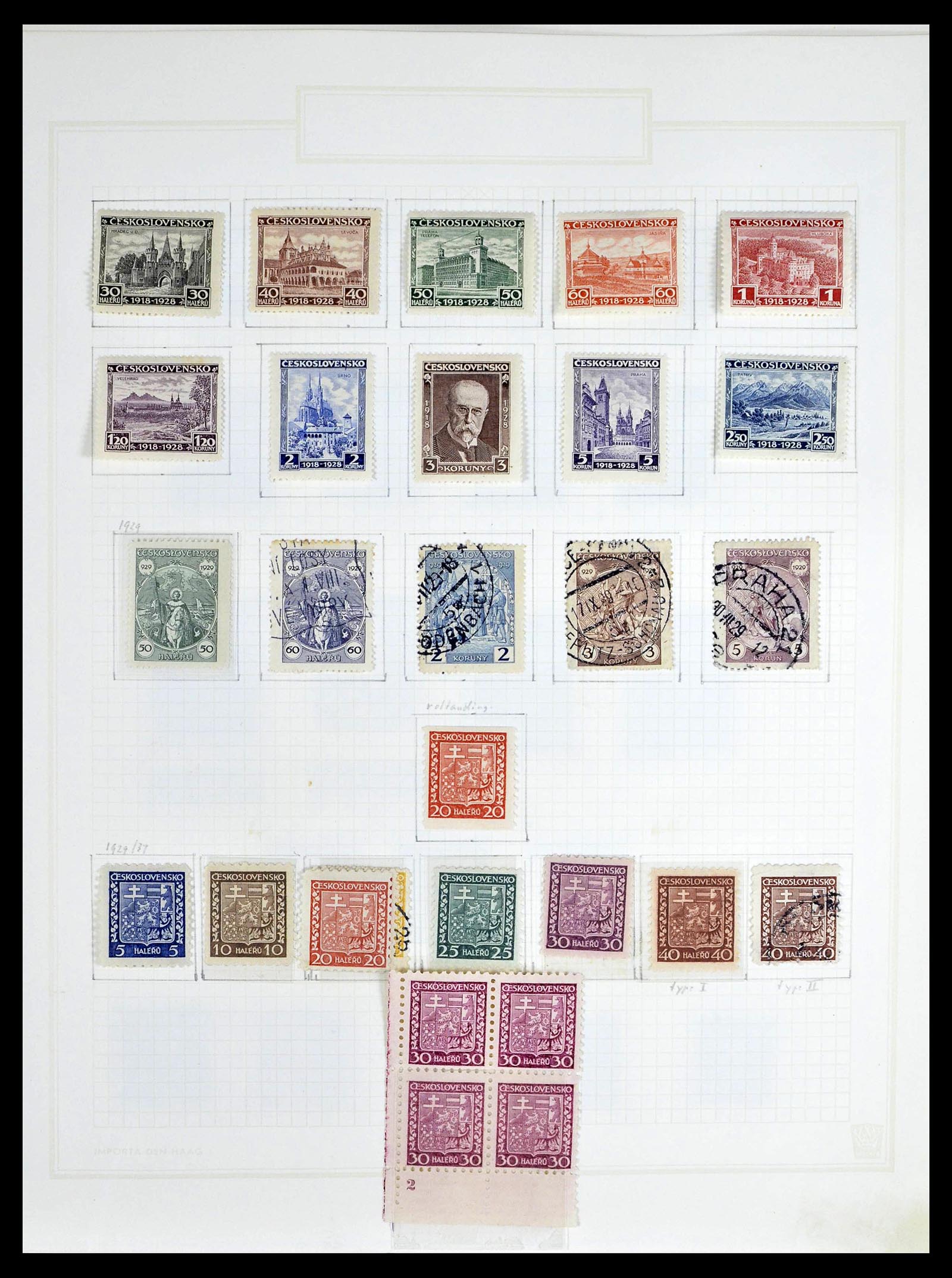 39207 0028 - Postzegelverzameling 39207 Tsjechoslowakije 1918-1992.