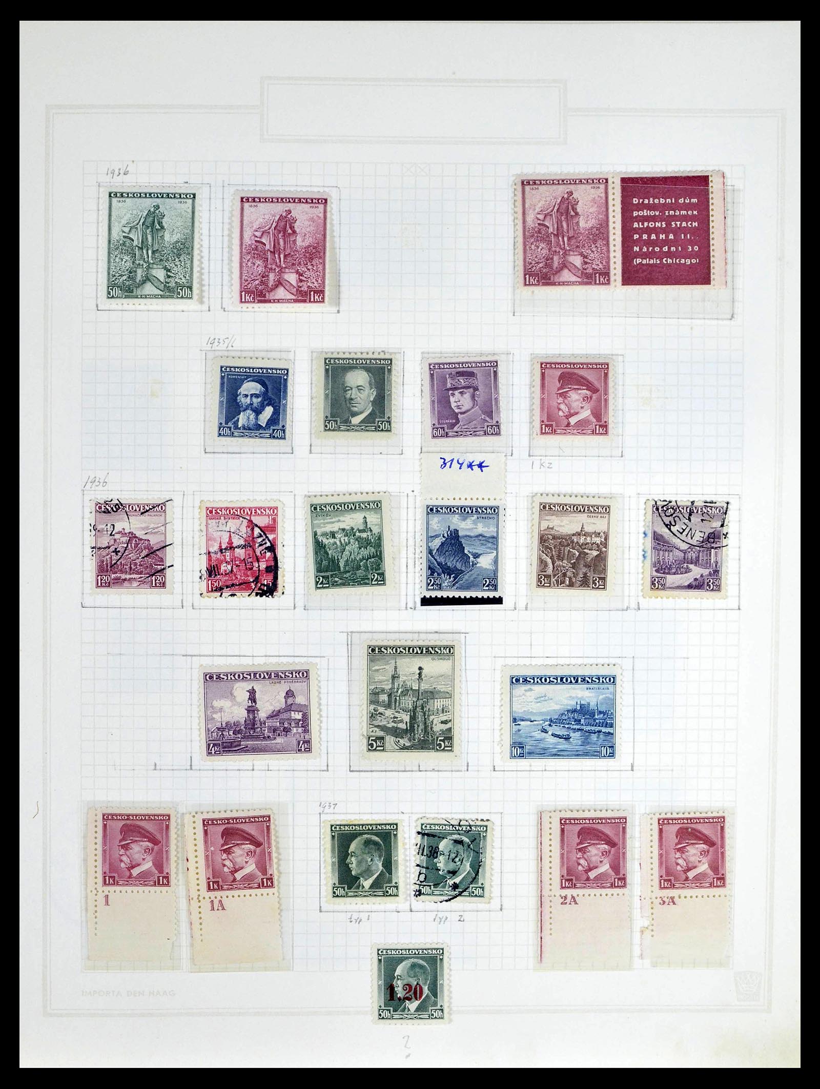 39207 0032 - Postzegelverzameling 39207 Tsjechoslowakije 1918-1992.