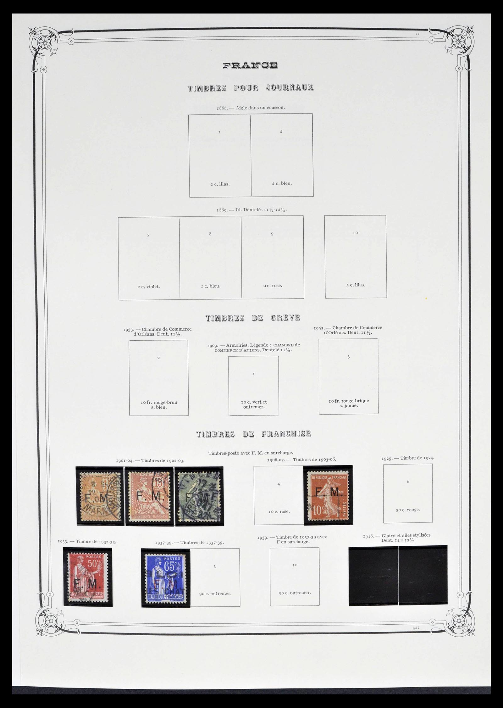 39209 0004 - Postzegelverzameling 39209 Frankrijk en koloniën 1877-1975.