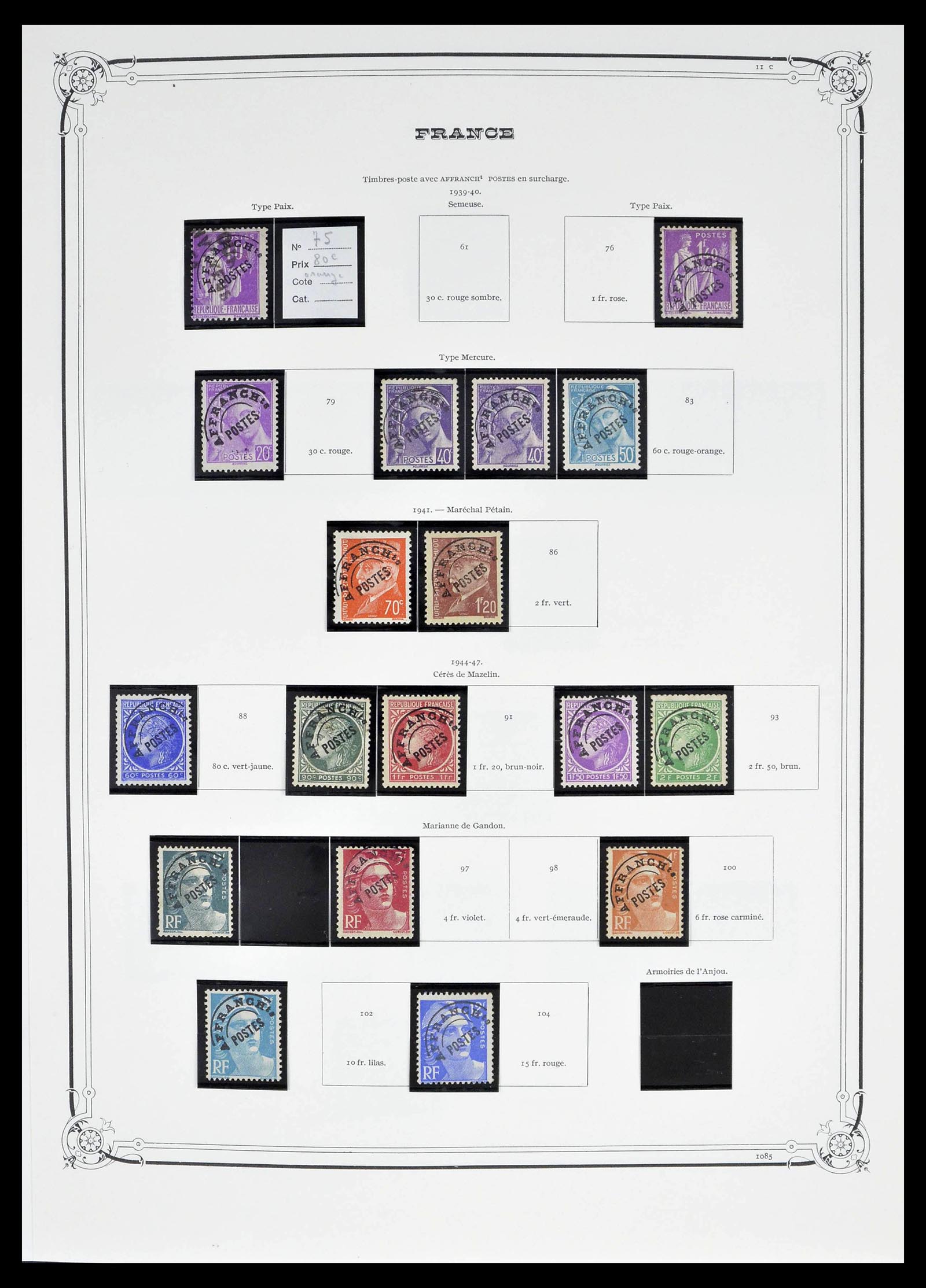 39209 0006 - Postzegelverzameling 39209 Frankrijk en koloniën 1877-1975.